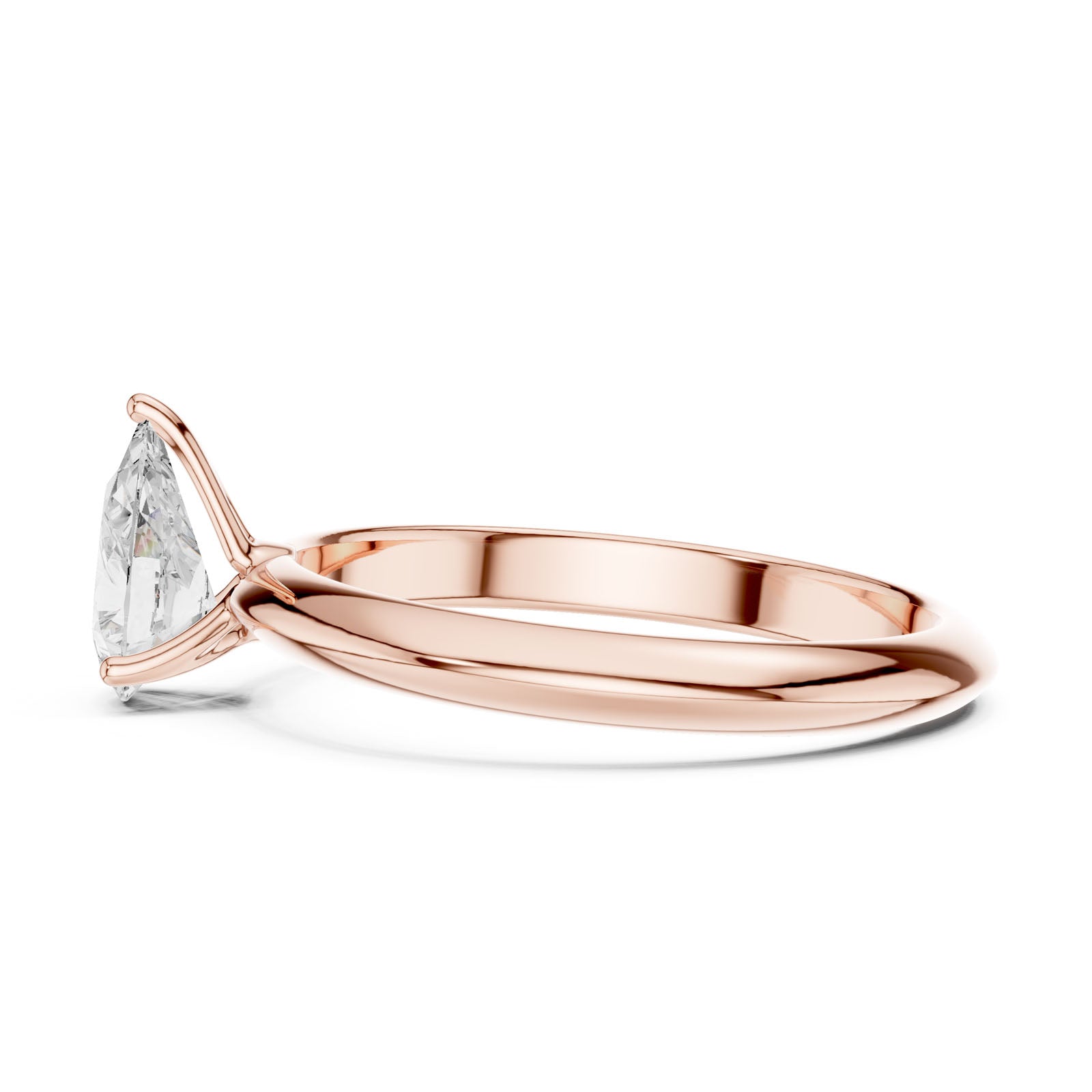 1.00 Ct. Pear Cut Diamond Solitaire Ring with Three-Prong Setting (DDLR-146-PE) 4
