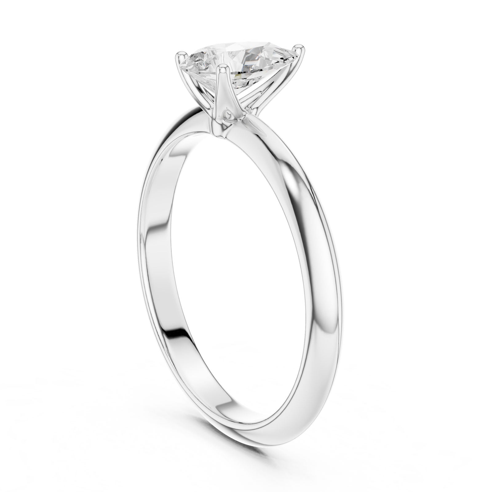 1.00 Ct. Pear Cut Diamond Solitaire Ring with Three-Prong Setting (DDLR-146-PE) 13