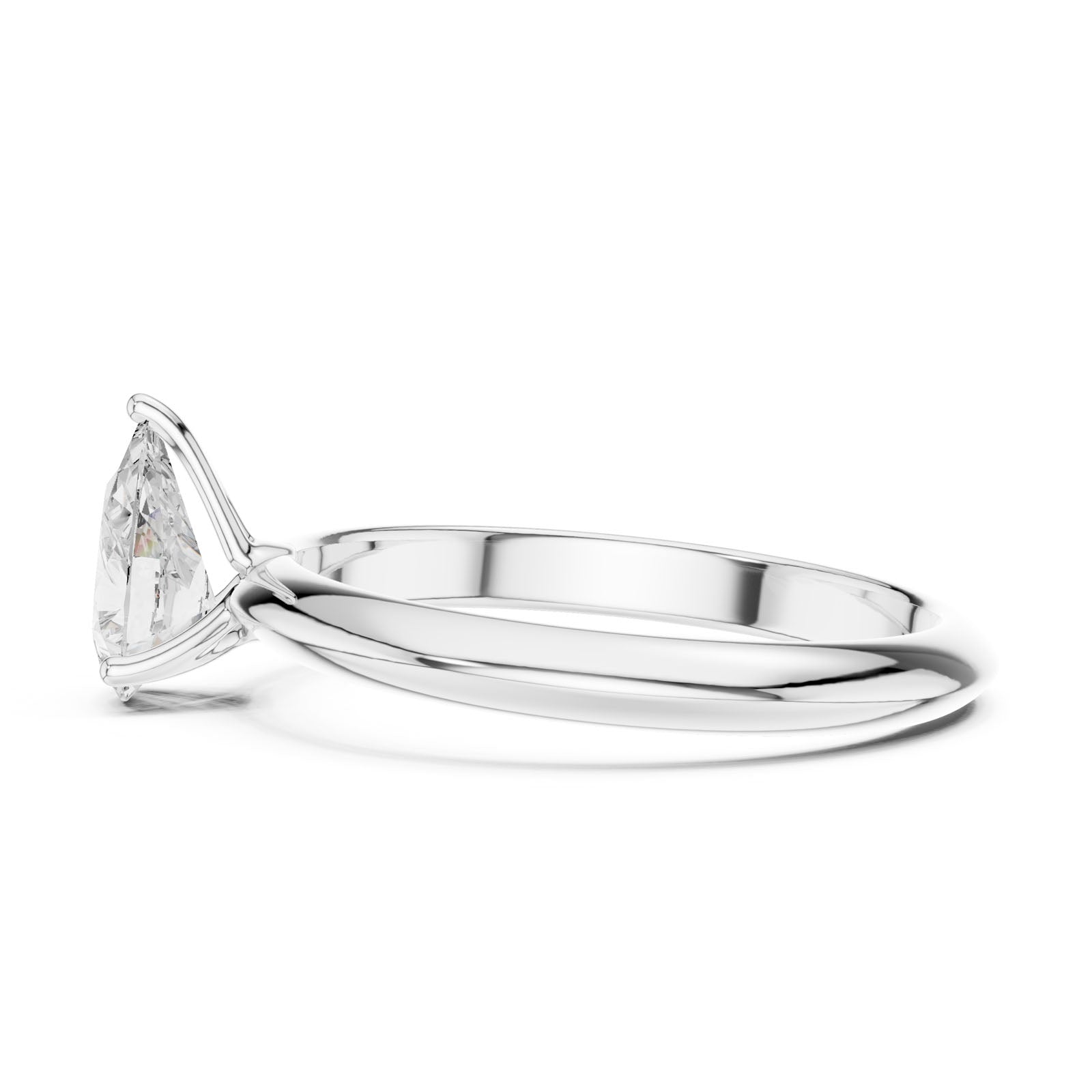 1.00 Ct. Pear Cut Diamond Solitaire Ring with Three-Prong Setting (DDLR-146-PE) 10