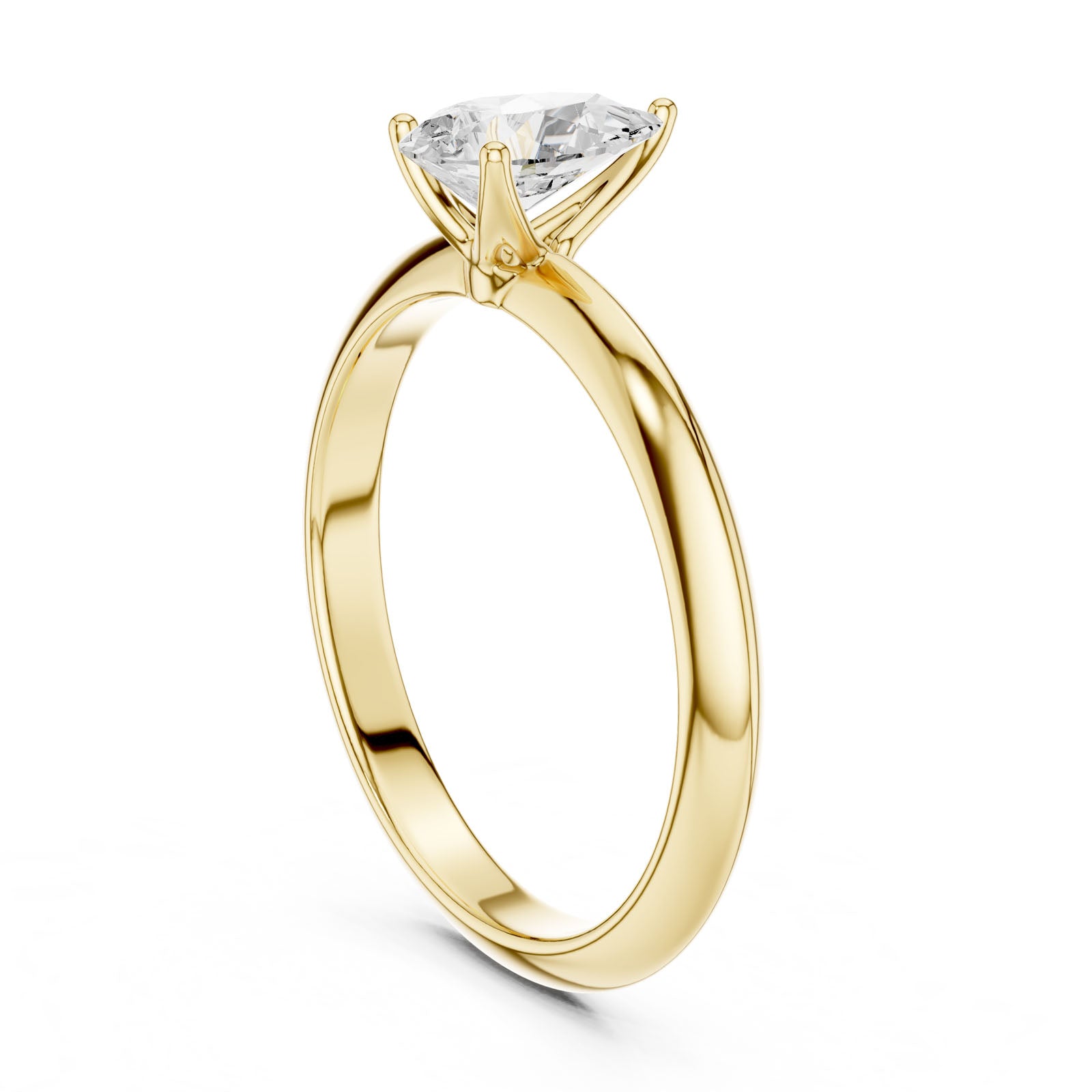 1.00 Ct. Pear Cut Diamond Solitaire Ring with Three-Prong Setting (DDLR-146-PE) 6