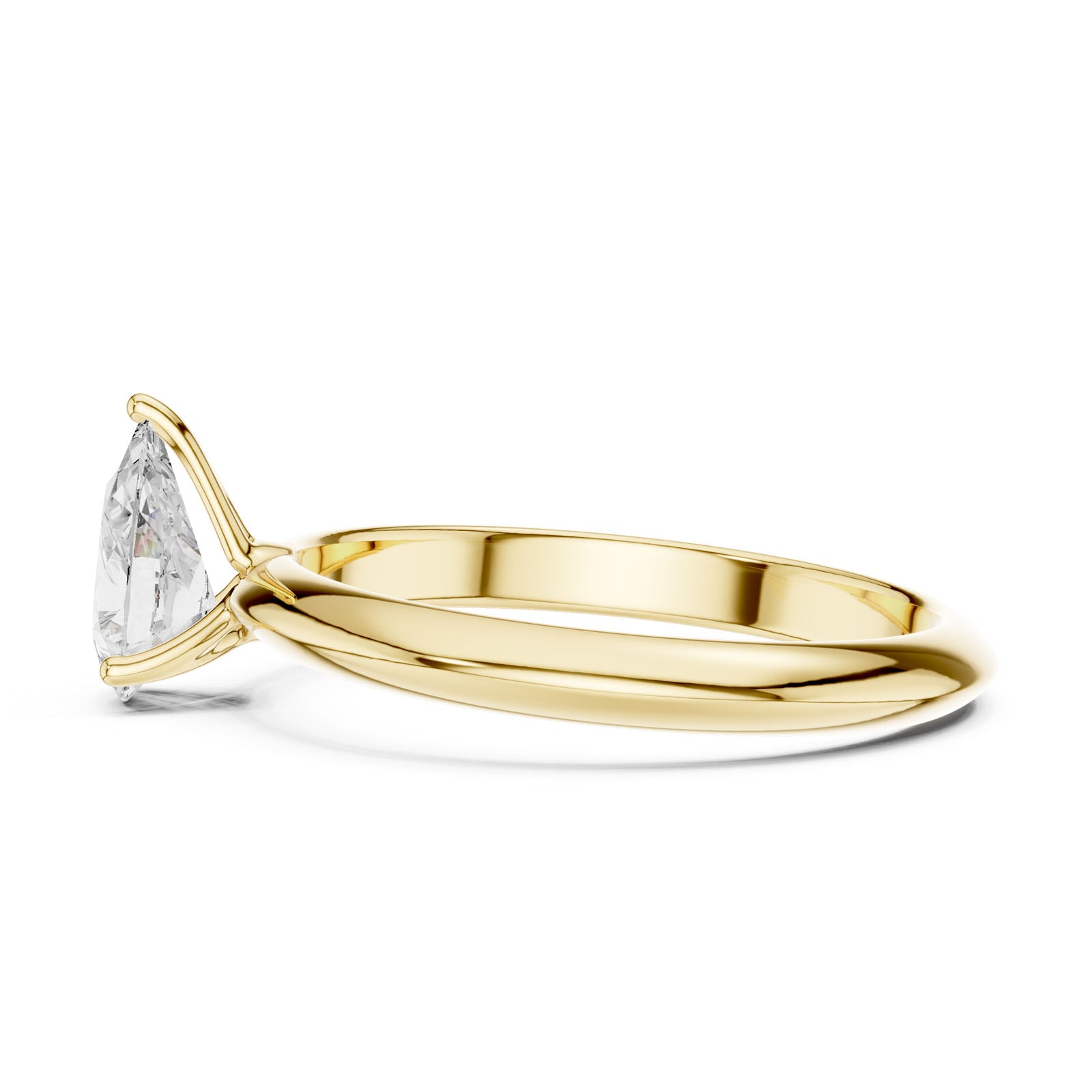 1.00 Ct. Pear Cut Diamond Solitaire Ring with Three-Prong Setting (DDLR-146-PE) 7
