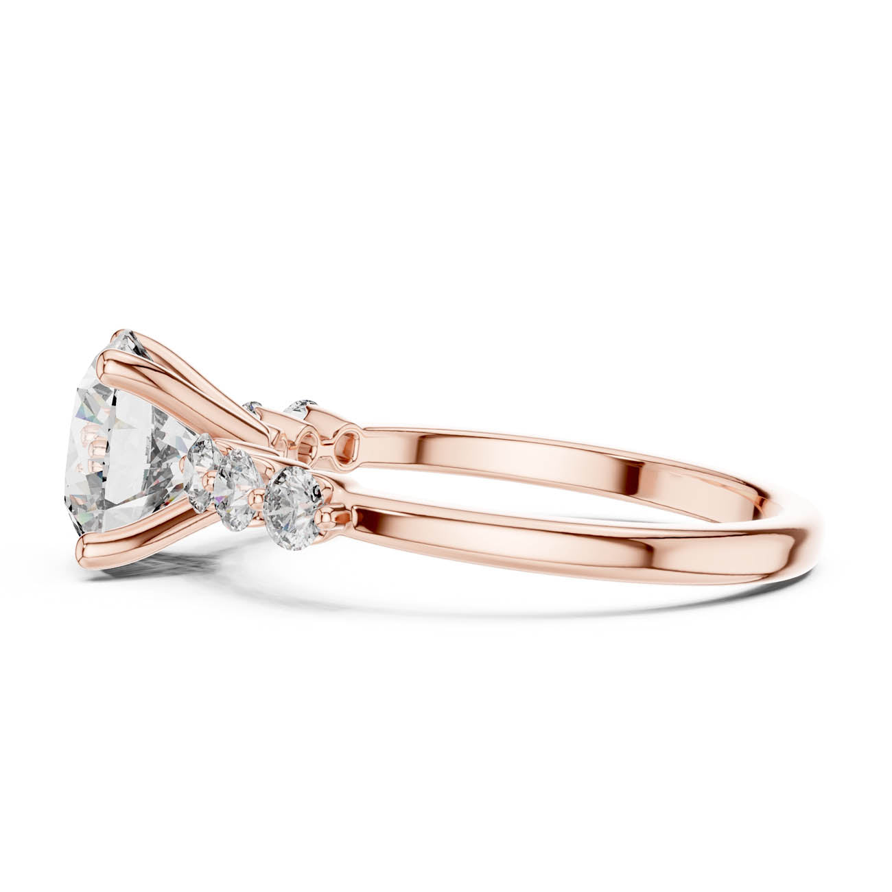 2.39 Ct. Round Diamond Solitaire Diamond Accent Band (DDLR-151) 9