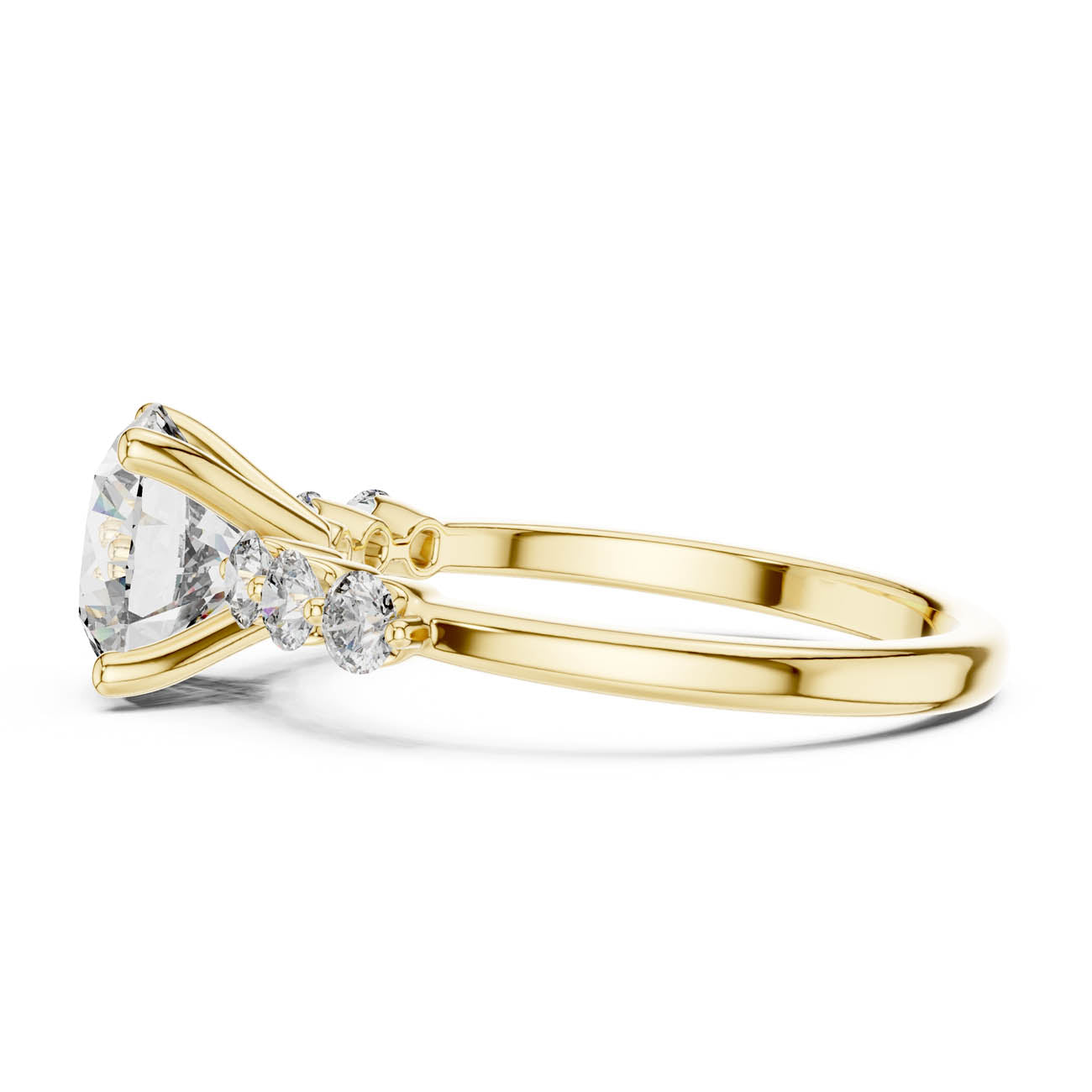 2.39 Ct. Round Diamond Solitaire Diamond Accent Band (DDLR-151) 4