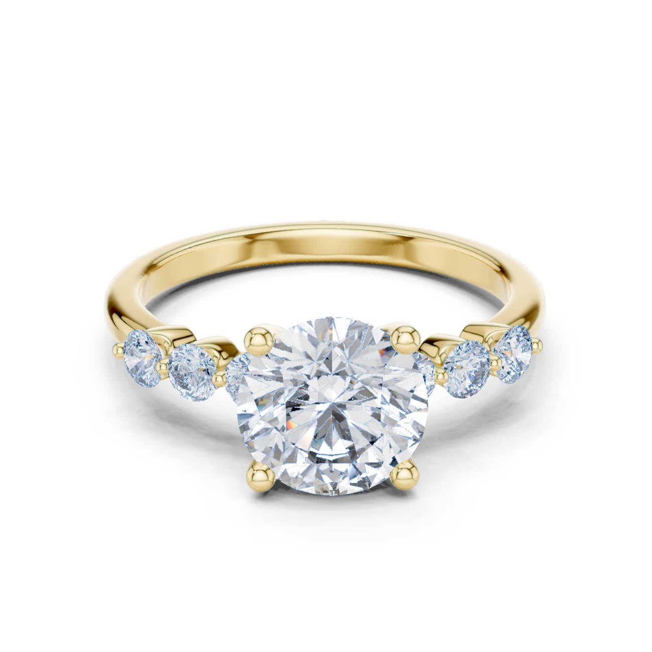2.39 Ct. Round Diamond Solitaire Diamond Accent Band (DDLR-151) 5