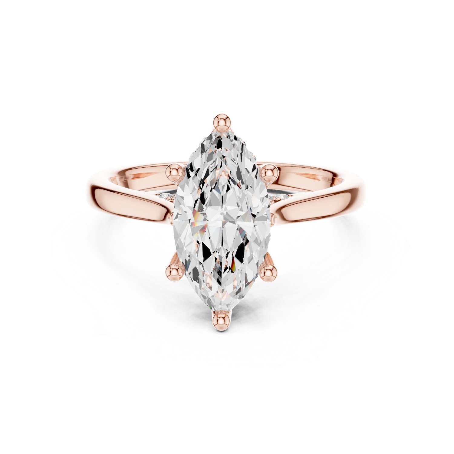 2.14 Ct. Cathedral Marquise Diamond Ring with Hidden Halo (DDLR-163-R00837-MQ) 4