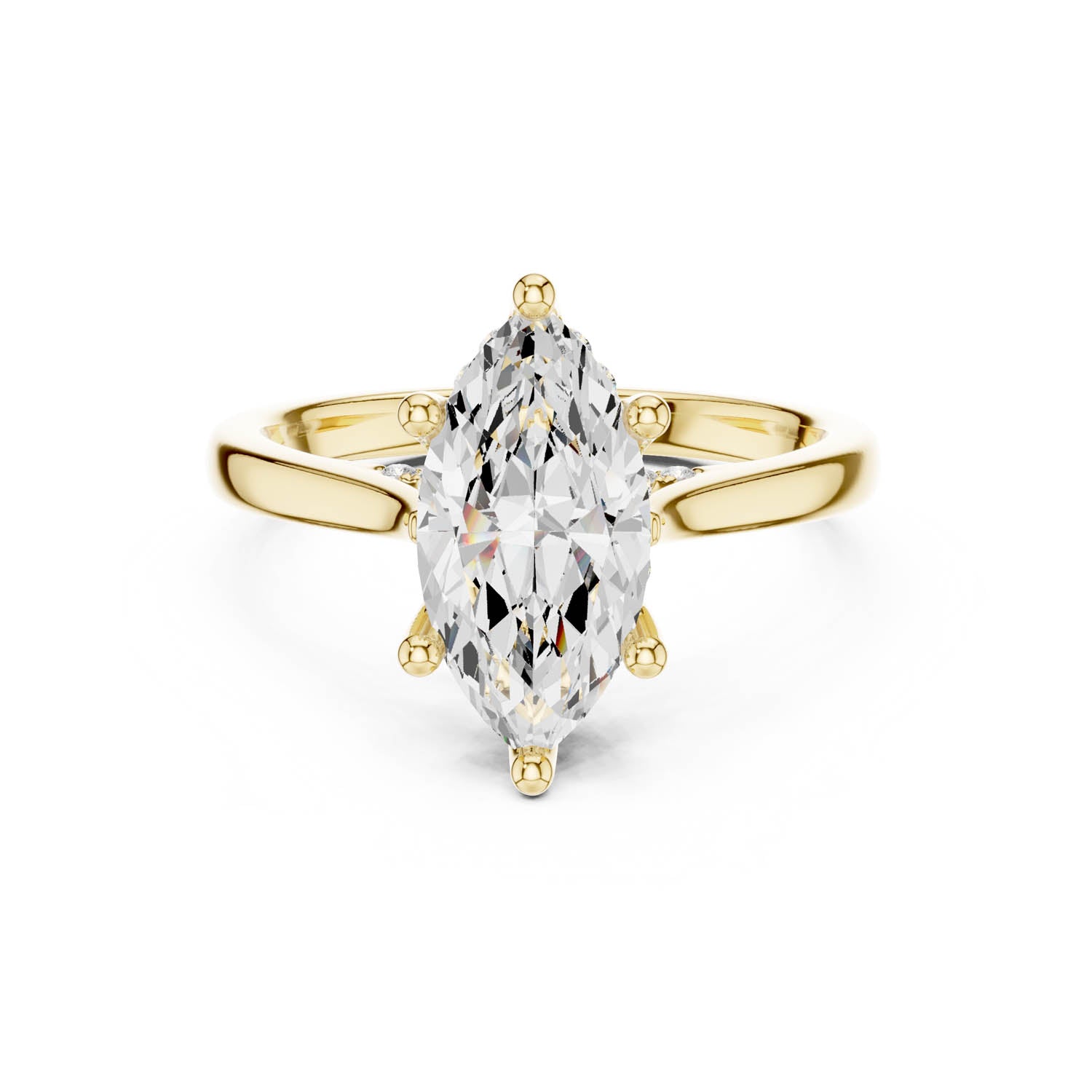 2.14 Ct. Cathedral Marquise Diamond Ring with Hidden Halo (DDLR-163-R00837-MQ) 7