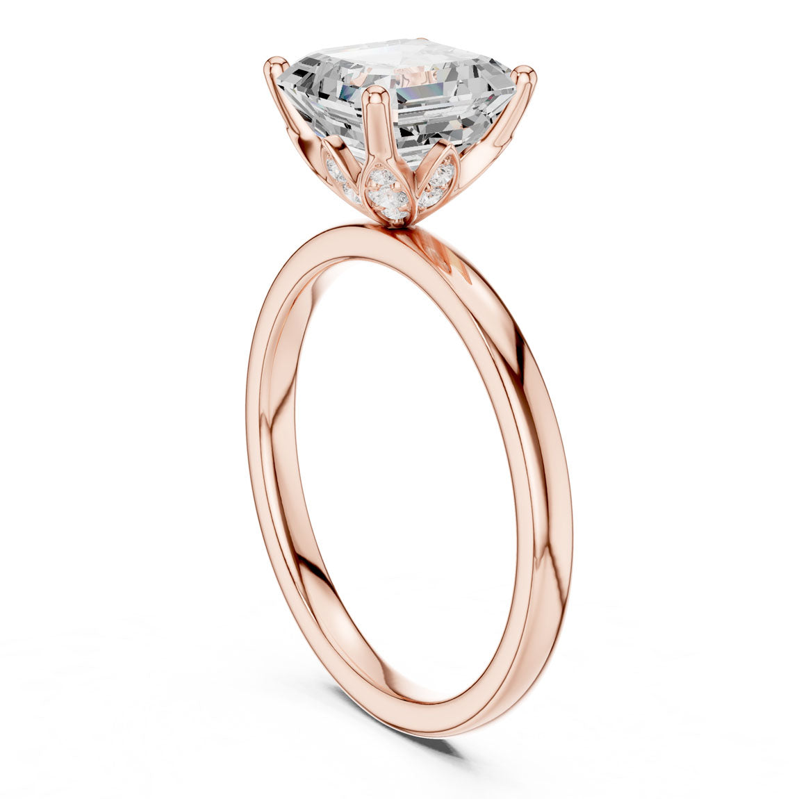 2.13 Ct. Asscher Cut Diamond Solitaire Ring (DDLR-170-AC) 10