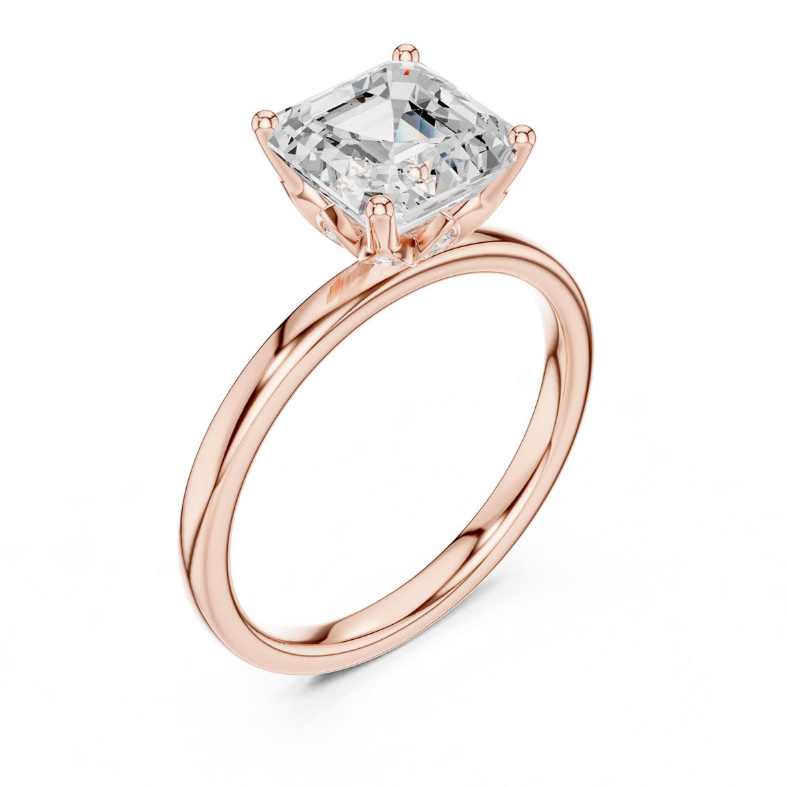 2.13 Ct. Asscher Cut Diamond Solitaire Ring (DDLR-170-AC) 8