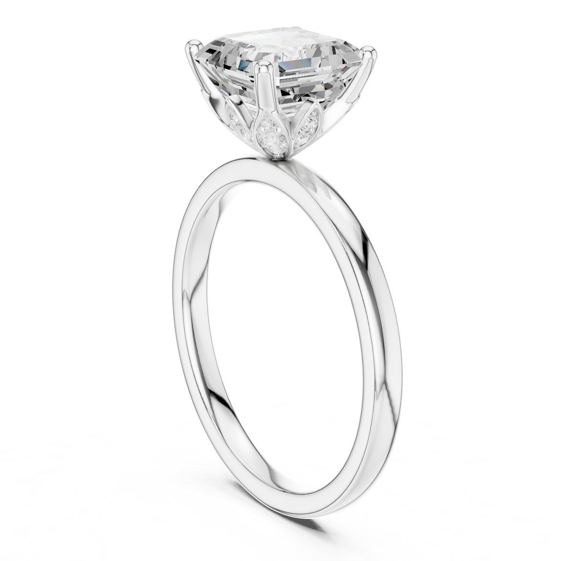 2.13 Ct. Asscher Cut Diamond Solitaire Ring (DDLR-170-AC) 9