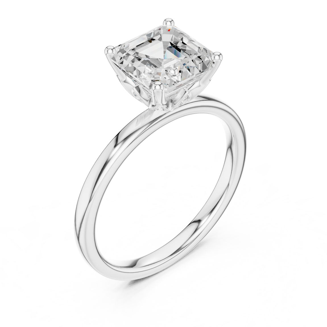 2.13 Ct. Asscher Cut Diamond Solitaire Ring (DDLR-170-AC) 6