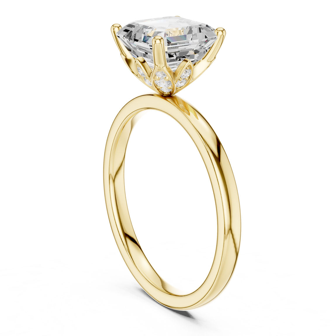 2.13 Ct. Asscher Cut Diamond Solitaire Ring (DDLR-170-AC) 3