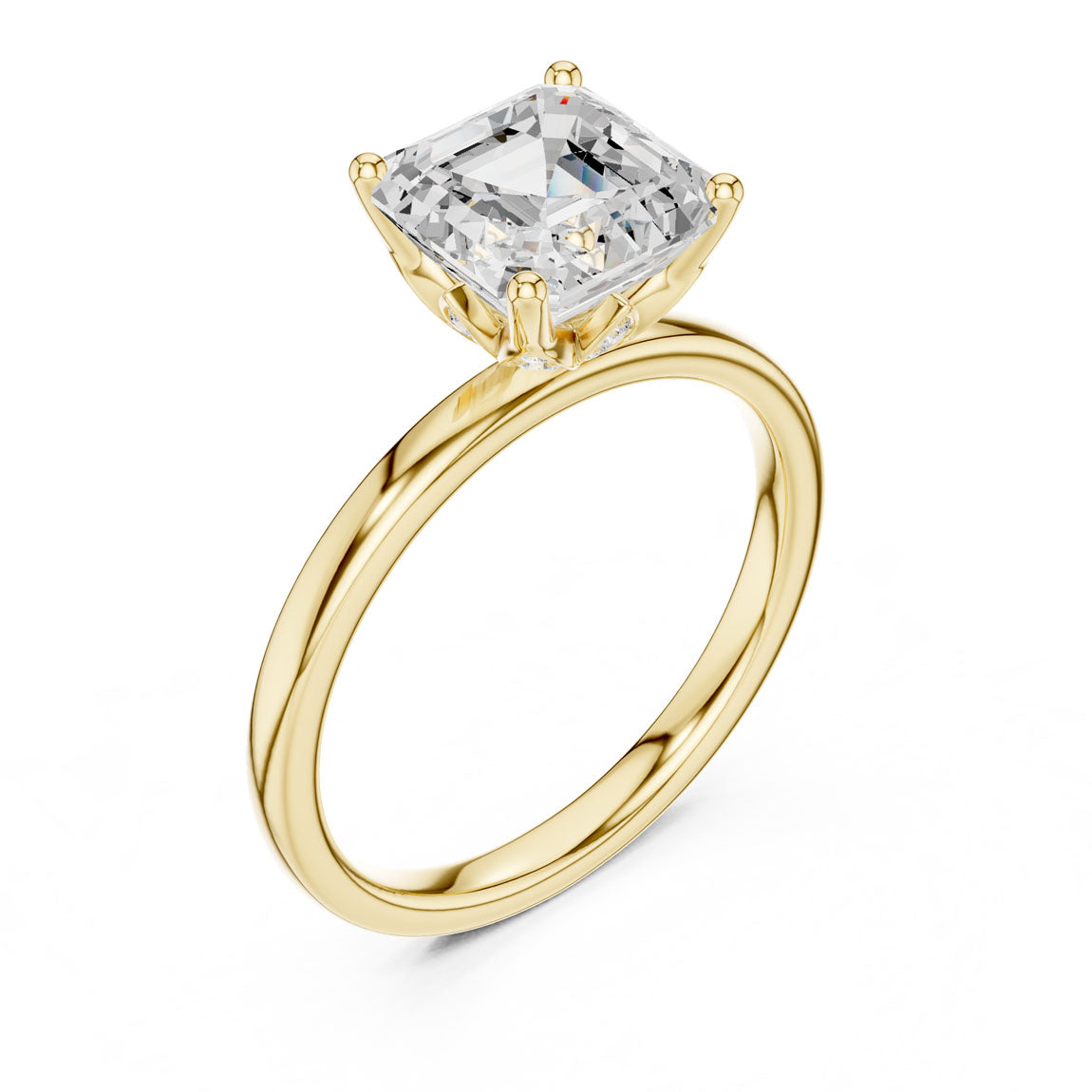 2.13 Ct. Asscher Cut Diamond Solitaire Ring (DDLR-170-AC)
