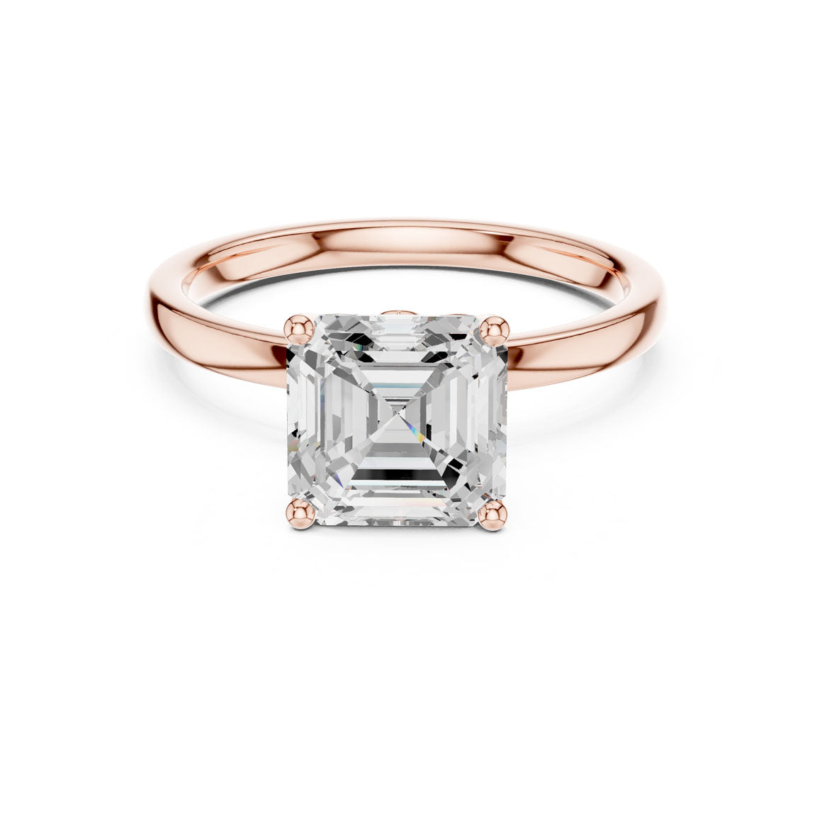 2.13 Ct. Asscher Cut Diamond Solitaire Ring (DDLR-170-AC) 7