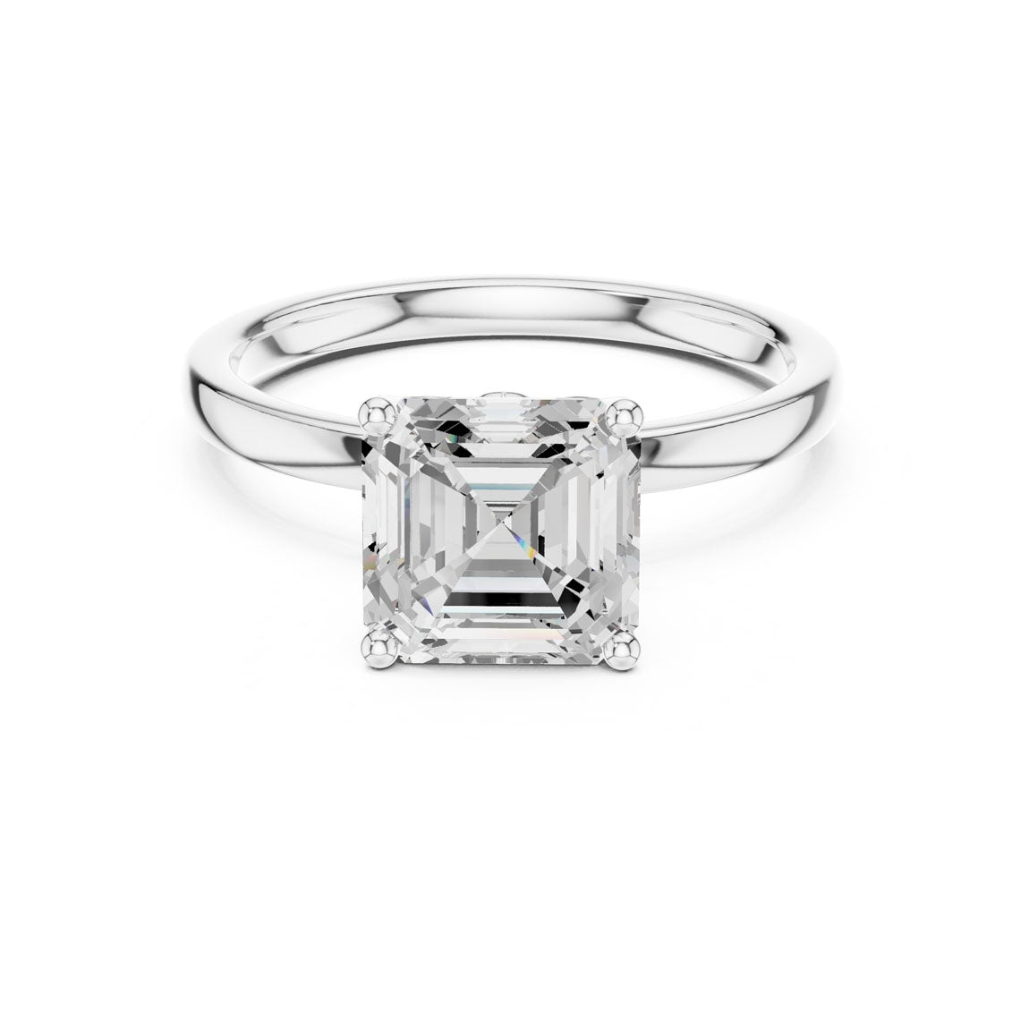 2.13 Ct. Asscher Cut Diamond Solitaire Ring (DDLR-170-AC)