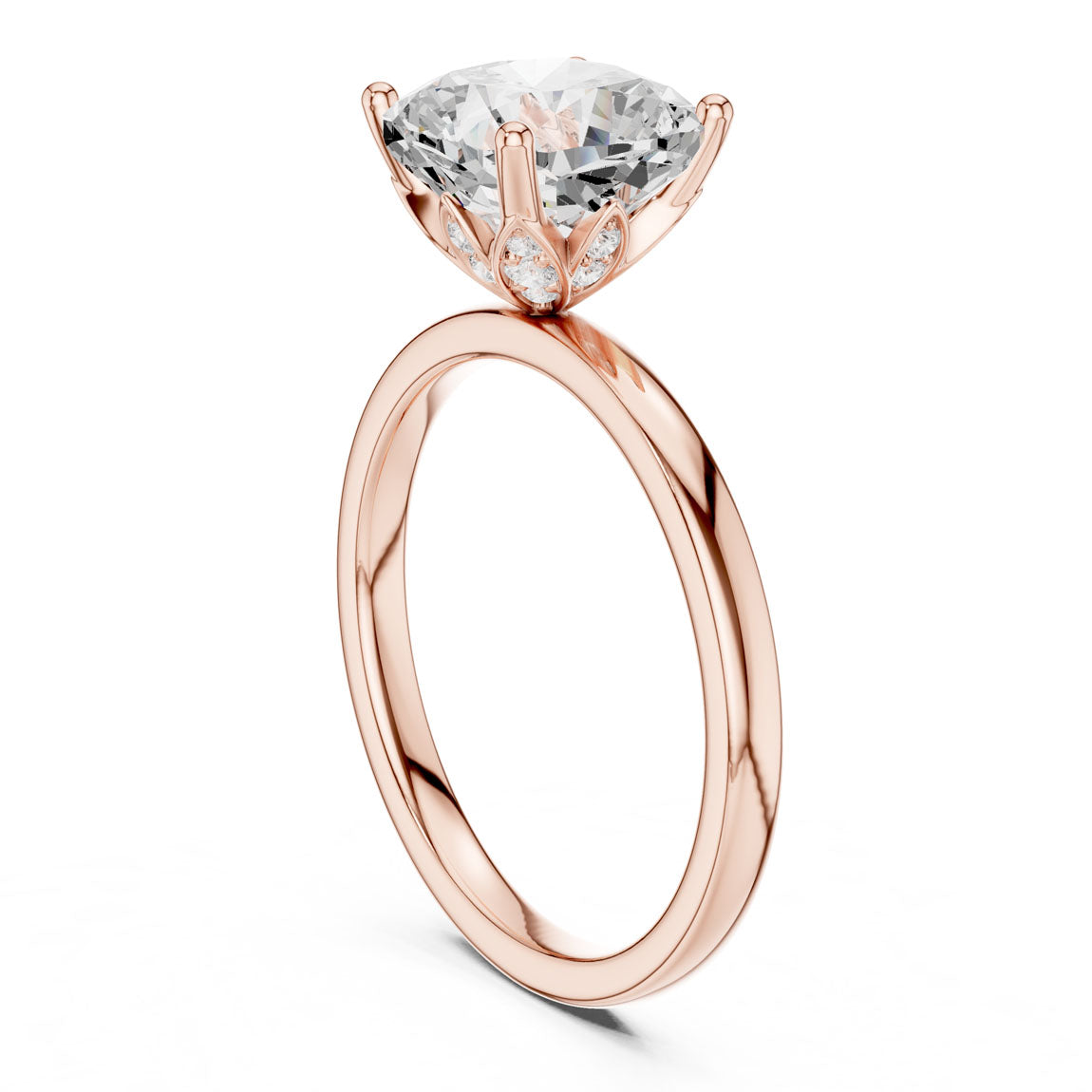 2.13 Ct. Ct. Cushion Cut Diamond Solitaire Ring (DDLR-170-CU) 10
