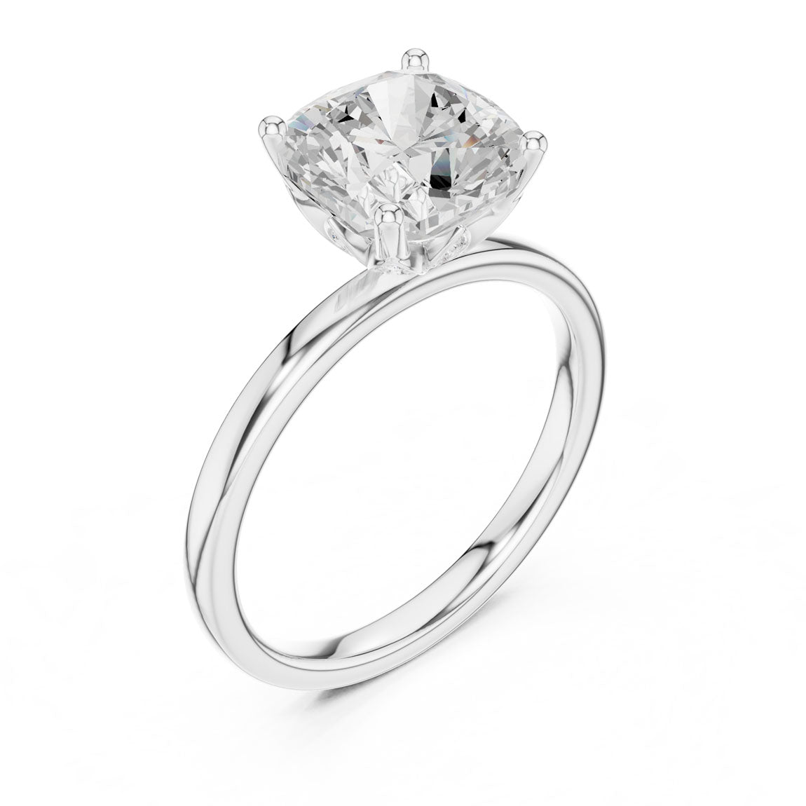 2.13 Ct. Ct. Cushion Cut Diamond Solitaire Ring (DDLR-170-CU) 6
