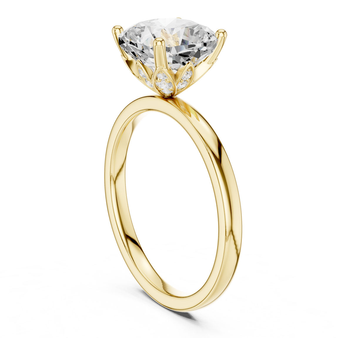 2.13 Ct. Ct. Cushion Cut Diamond Solitaire Ring (DDLR-170-CU) 3