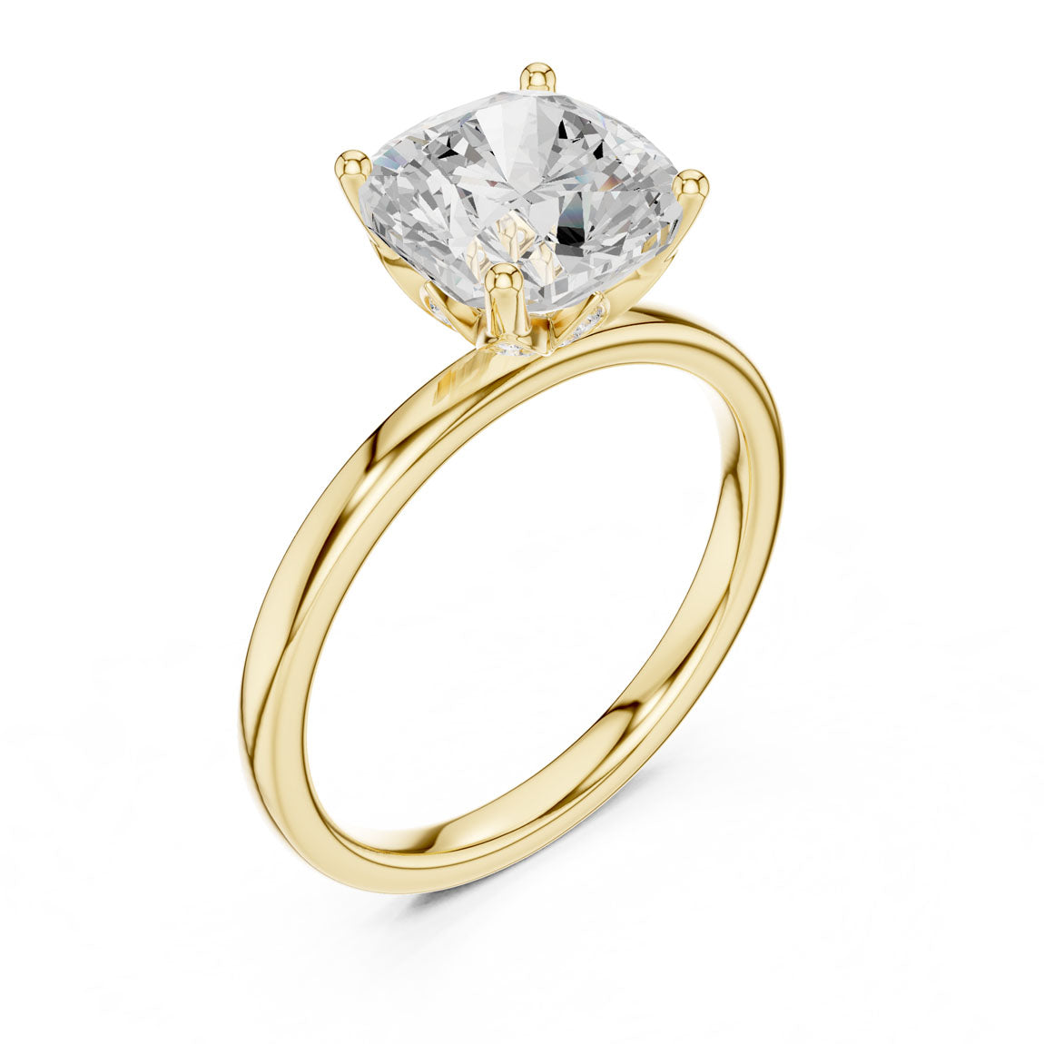 2.13 Ct. Ct. Cushion Cut Diamond Solitaire Ring (DDLR-170-CU)