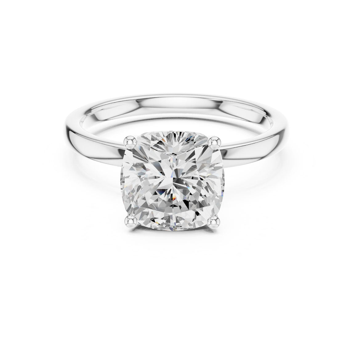 2.13 Ct. Ct. Cushion Cut Diamond Solitaire Ring (DDLR-170-CU) 5