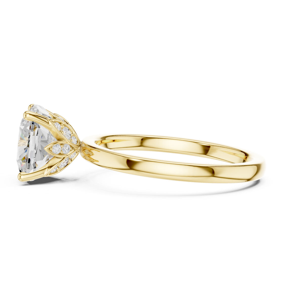 2.13 Ct. Ct. Cushion Cut Diamond Solitaire Ring (DDLR-170-CU) 4