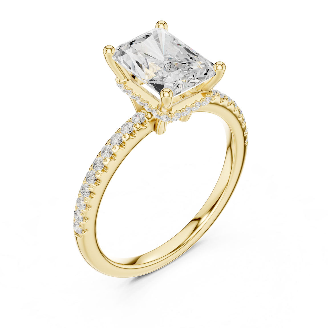 2.30 Ct. Radiant Cut Diamond Hidden Halo Ring (DDLR-177 - RA)