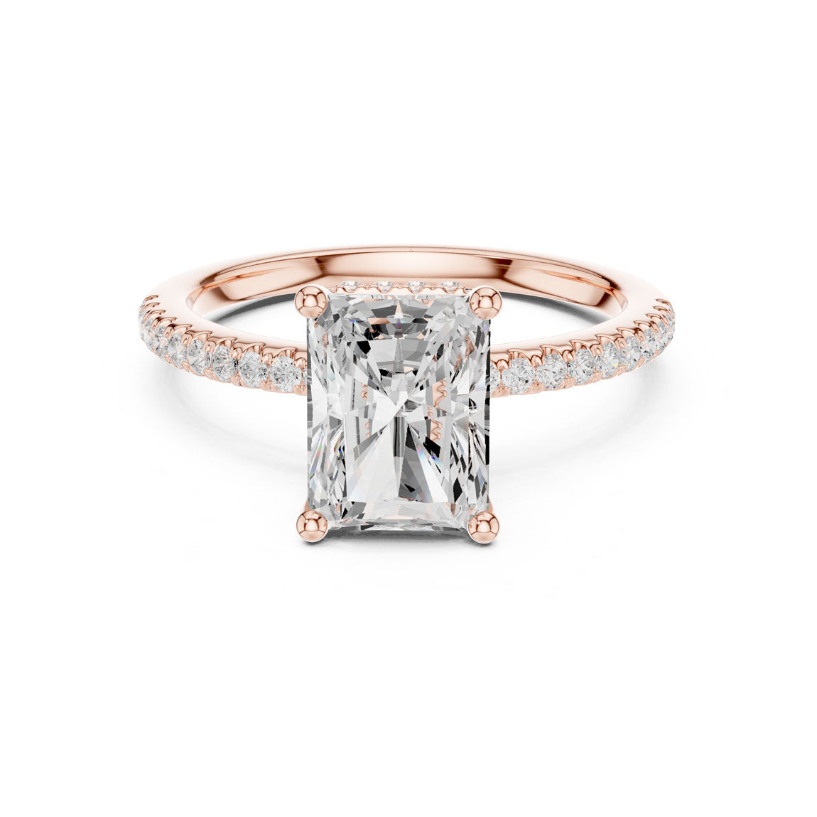 2.30 Ct. Radiant Cut Diamond Hidden Halo Ring (DDLR-177 - RA)