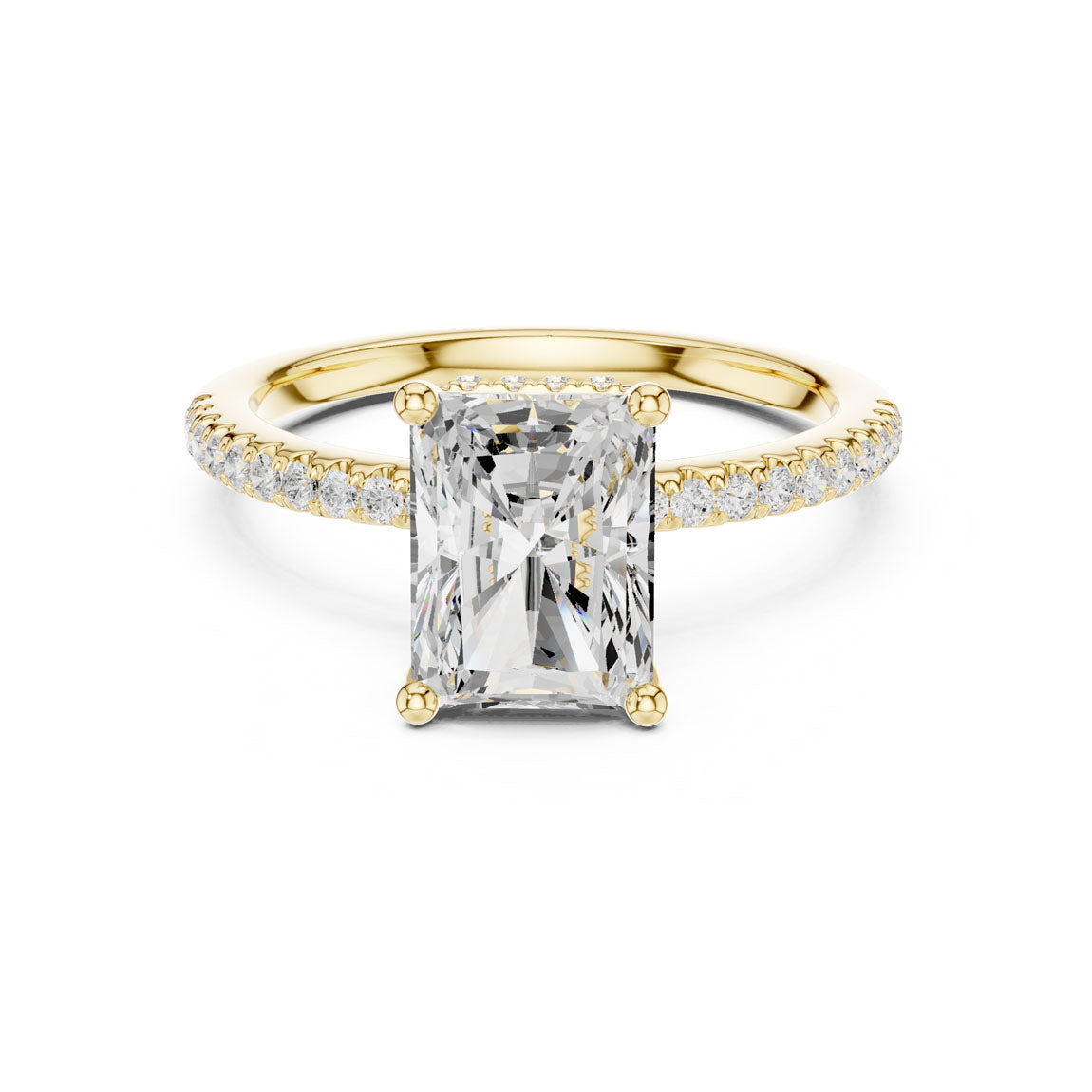 2.30 Ct. Radiant Cut Diamond Hidden Halo Ring (DDLR-177 - RA) 3
