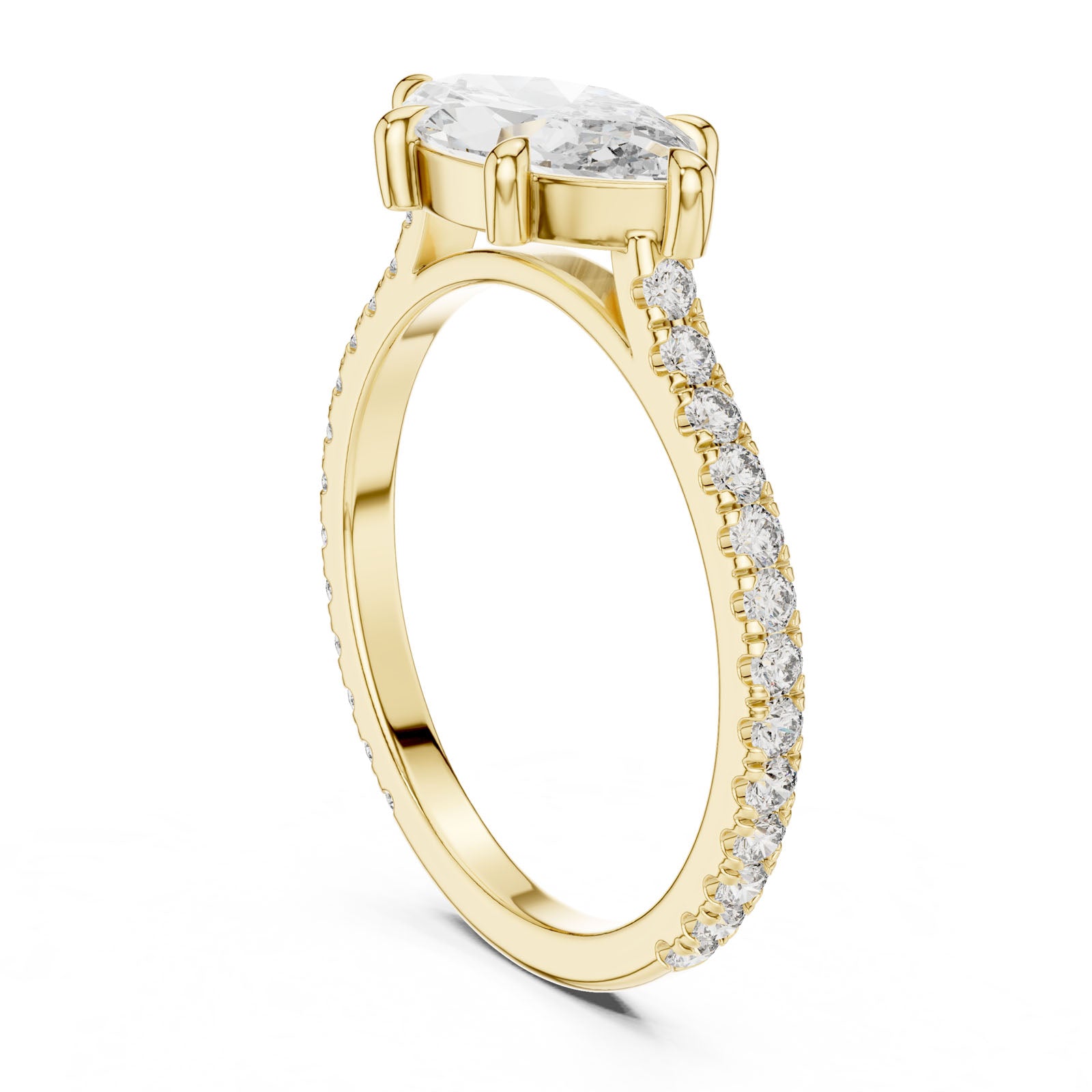 2.14 Ct. Marquise Diamond Ring with Pavé Bands (DDLR-201) 9