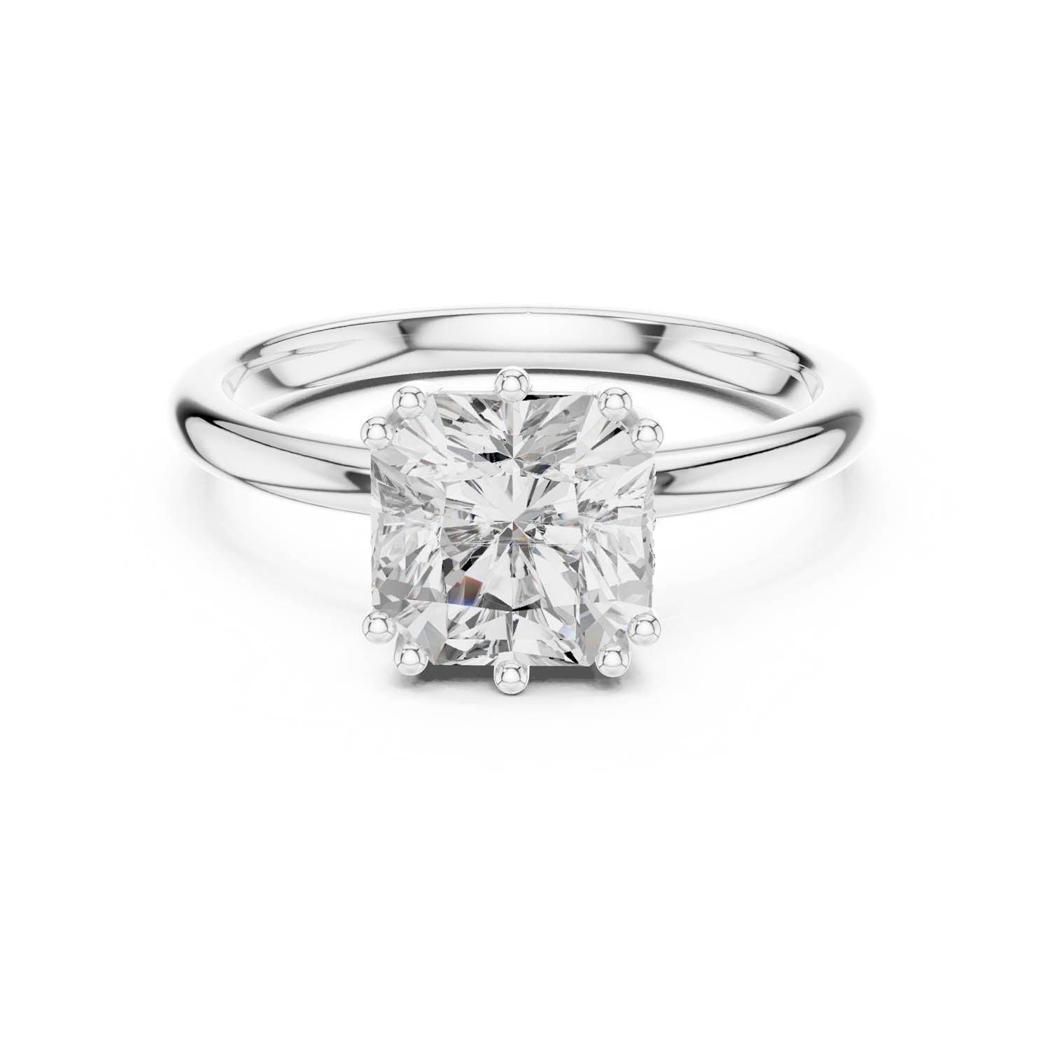2.04 Ct. Asscher Cut Diamond Ring with Hidden Halo (DDLR-254 - R00847-AC) 1
