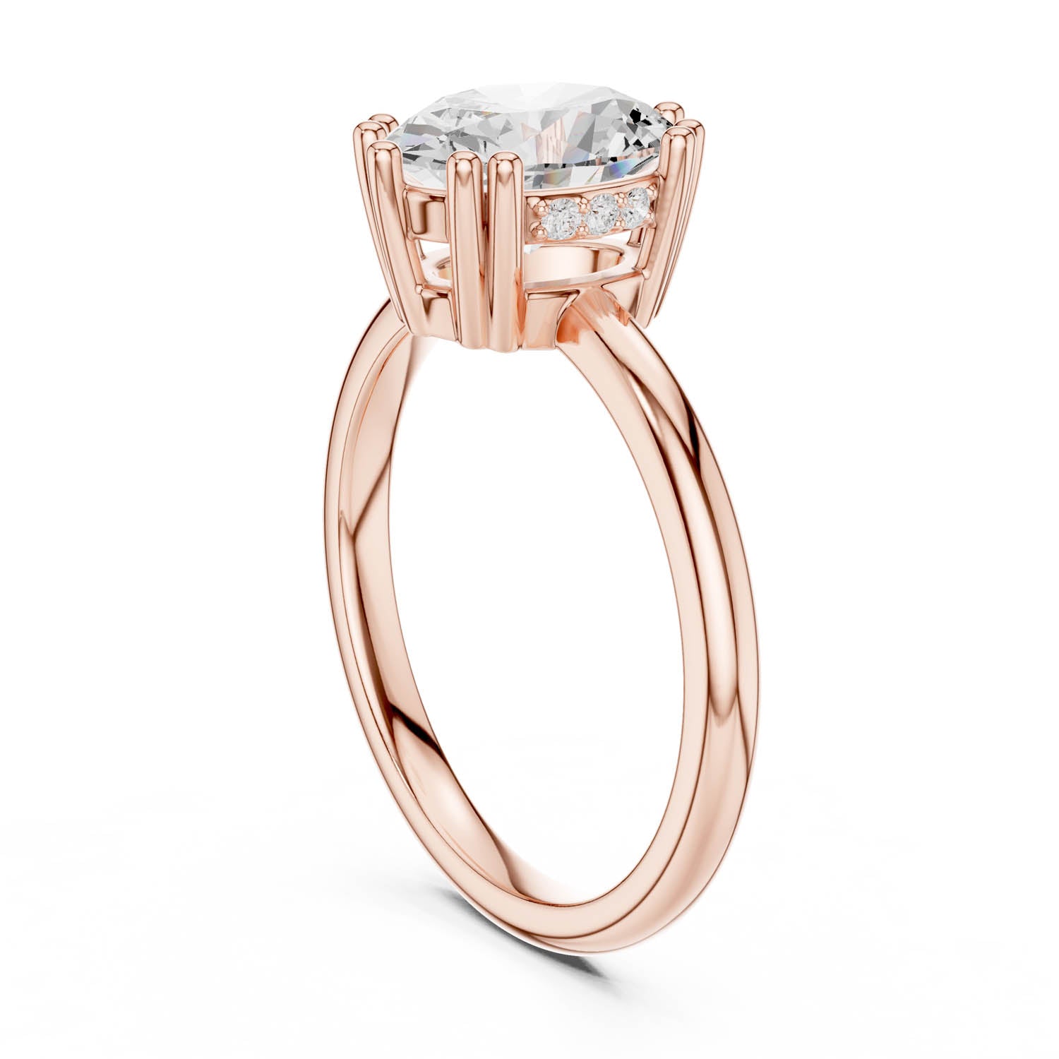 2.04 Ct. Oval Cut Diamond Ring with Hidden Halo (DDLR-254 - R00847-OV) 9