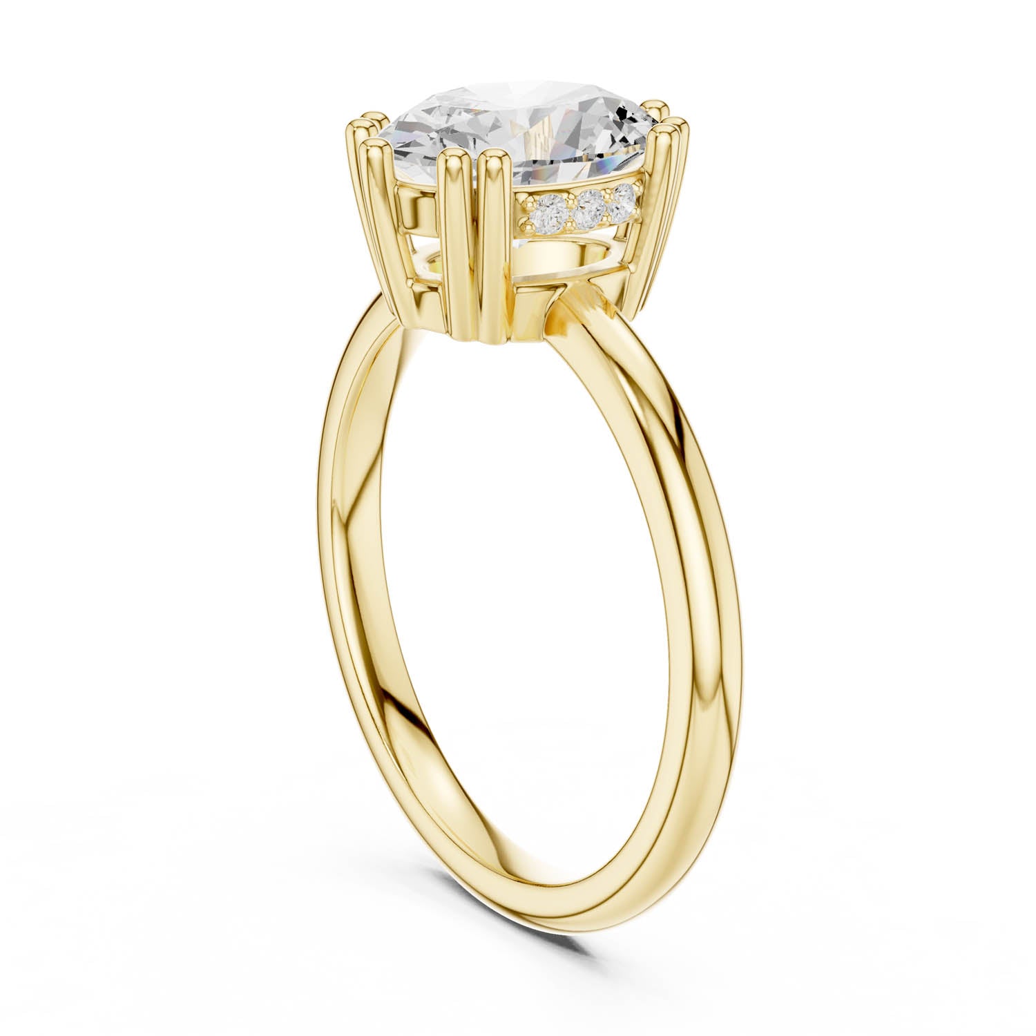 2.04 Ct. Oval Cut Diamond Ring with Hidden Halo (DDLR-254 - R00847-OV) 13