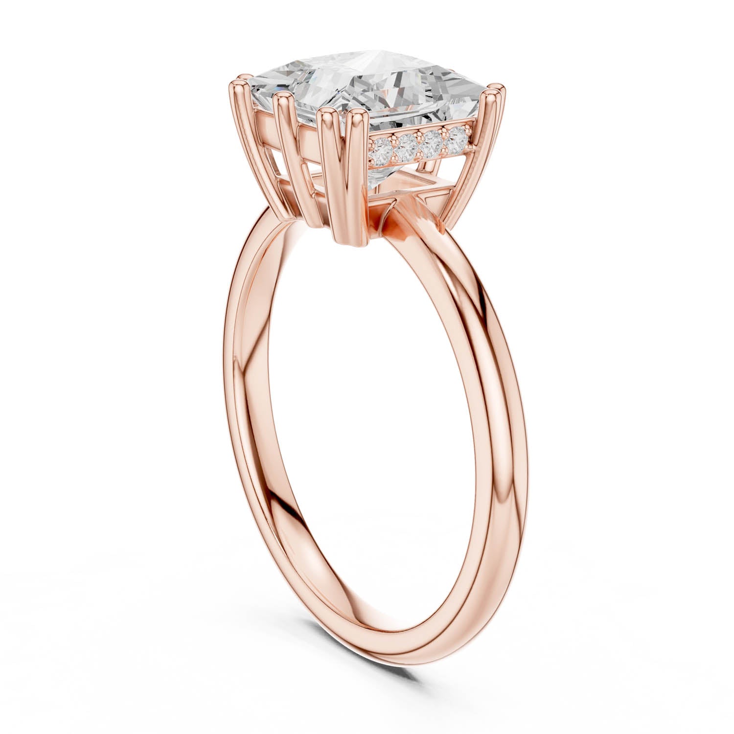 2.05 Ct. Princess Cut Diamond Ring with Hidden Halo (DDLR-254 - R00847-PR) 5