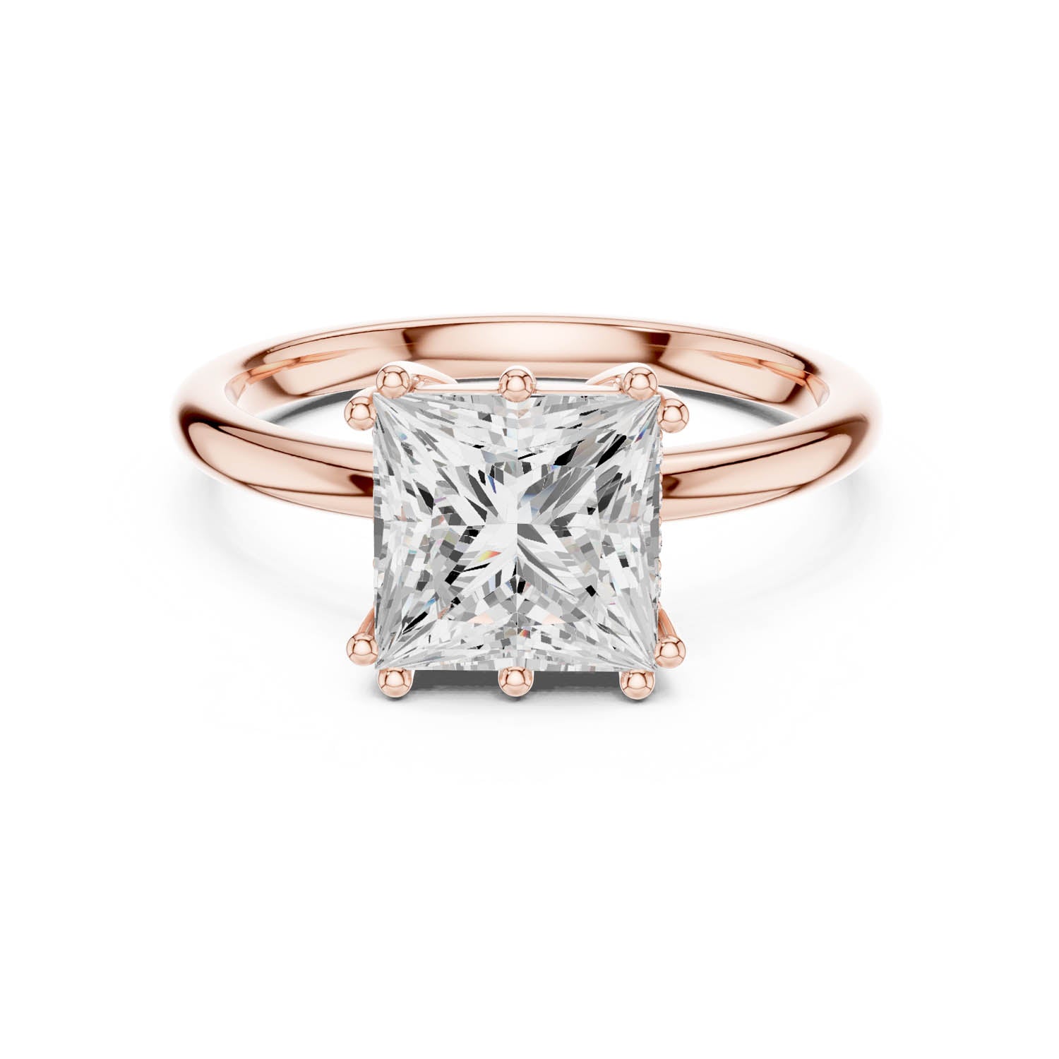 2.05 Ct. Princess Cut Diamond Ring with Hidden Halo (DDLR-254 - R00847-PR) 10