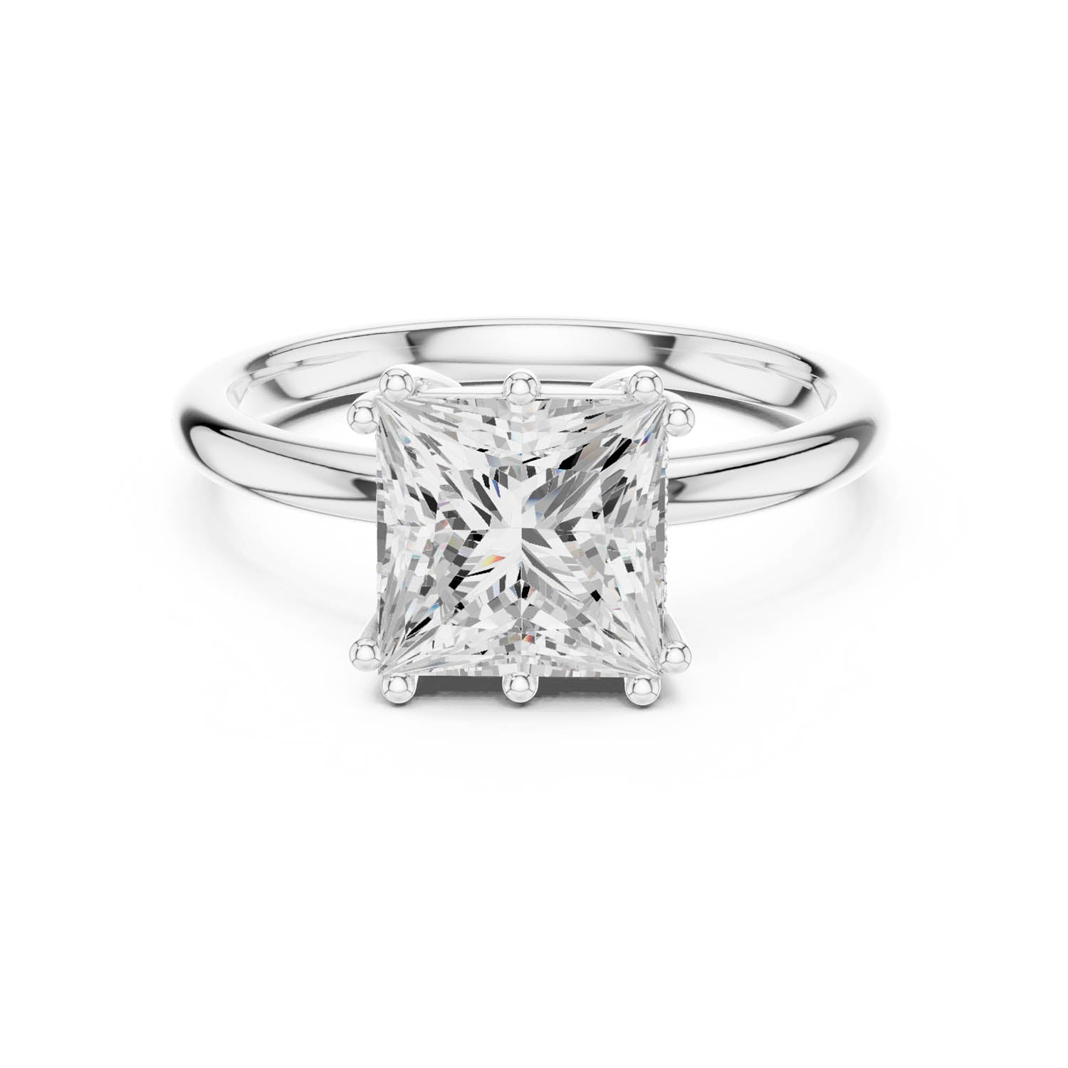2.05 Ct. Princess Cut Diamond Ring with Hidden Halo (DDLR-254 - R00847-PR) 1