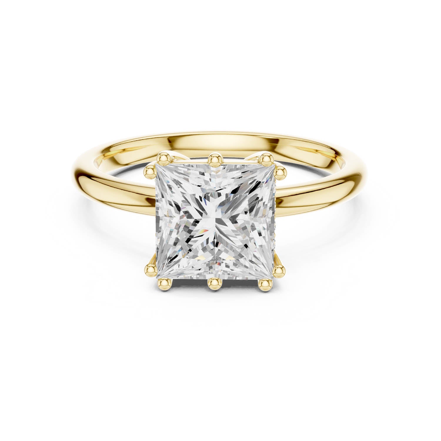 2.05 Ct. Princess Cut Diamond Ring with Hidden Halo (DDLR-254 - R00847-PR) 13