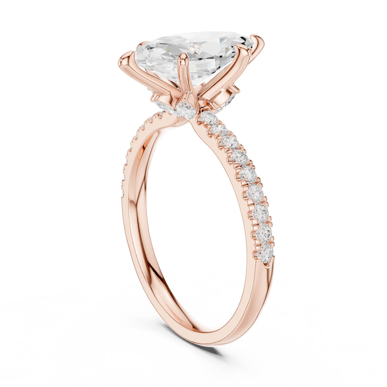 1.90 Ct. Marquise Diamond Solitaire with Hidden Lotus Setting (DDLR-256) 8