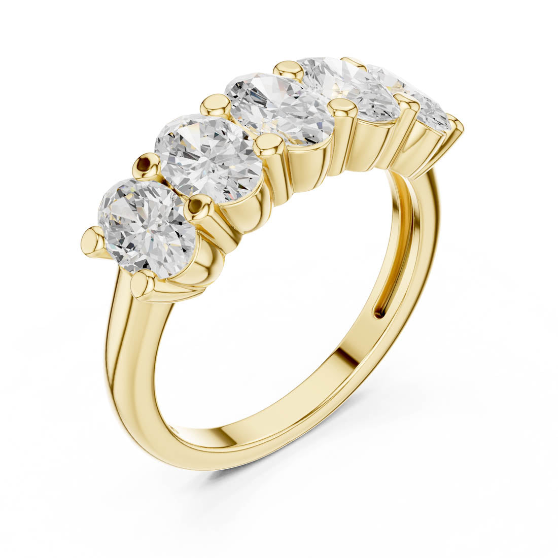 1.80 Ct. Five-Stone Oval Diamond Anniversary Ring (DDLR-320) 4