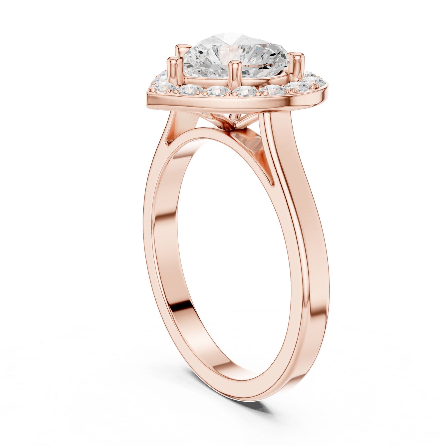 1.82 Ct. Heart Shape Diamond Halo Ring (DDLR-360) 9