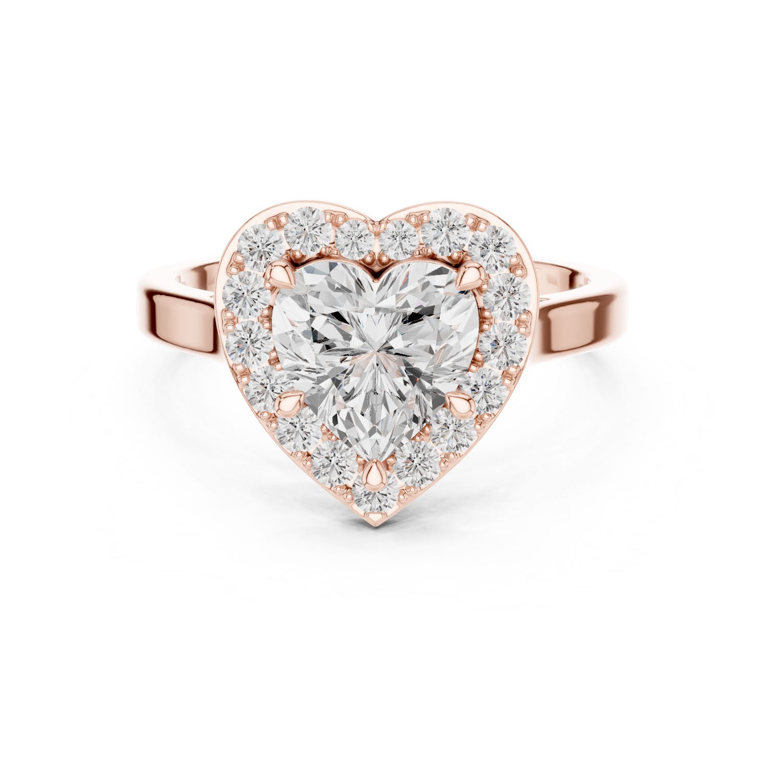 1.82 Ct. Heart Shape Diamond Halo Ring (DDLR-360) 12