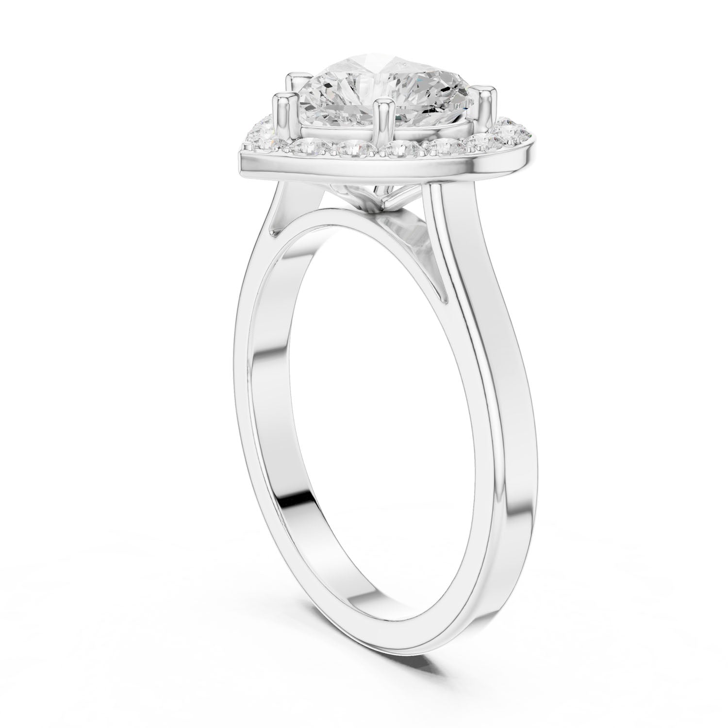 1.82 Ct. Heart Shape Diamond Halo Ring (DDLR-360) 4