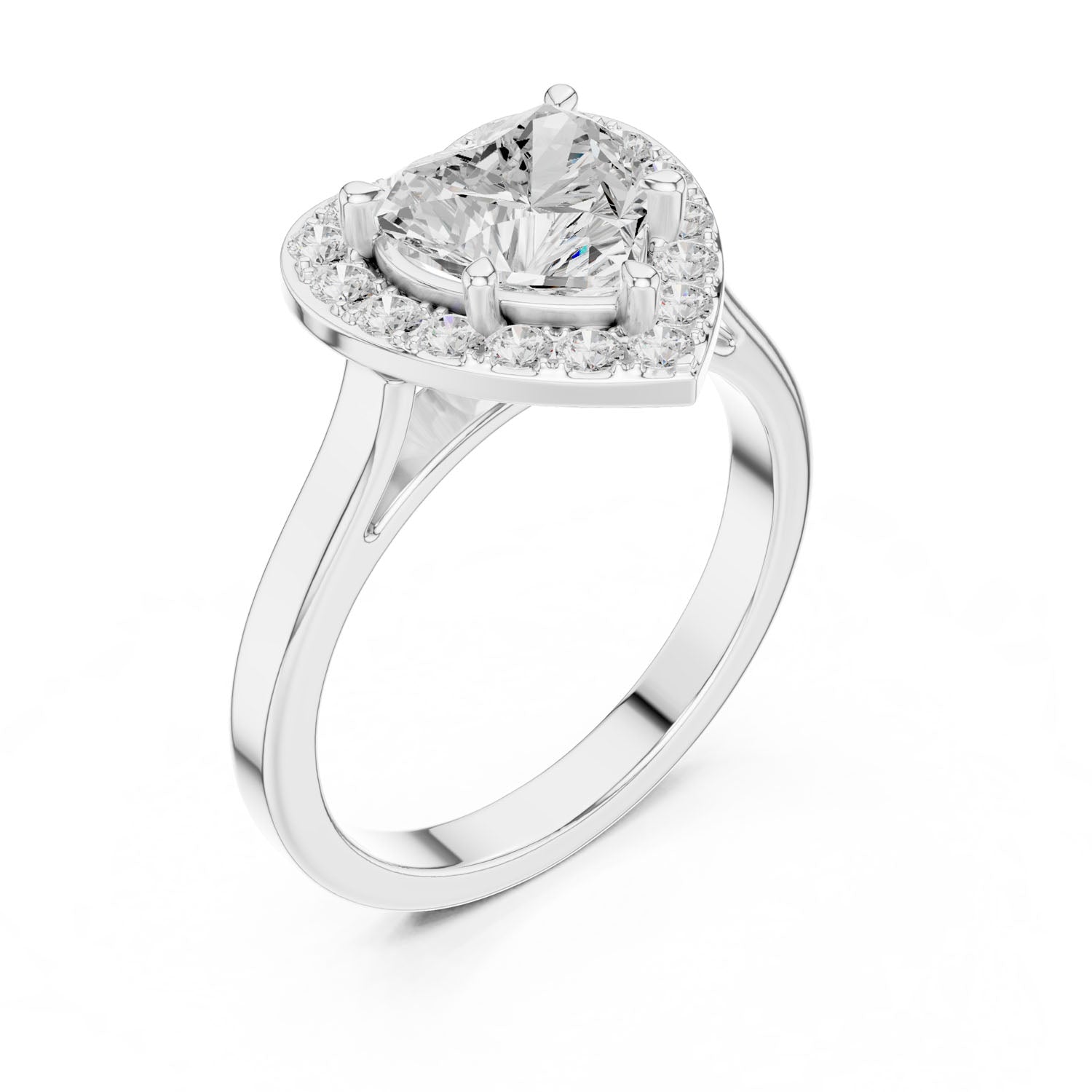 1.82 Ct. Heart Shape Diamond Halo Ring (DDLR-360) 10