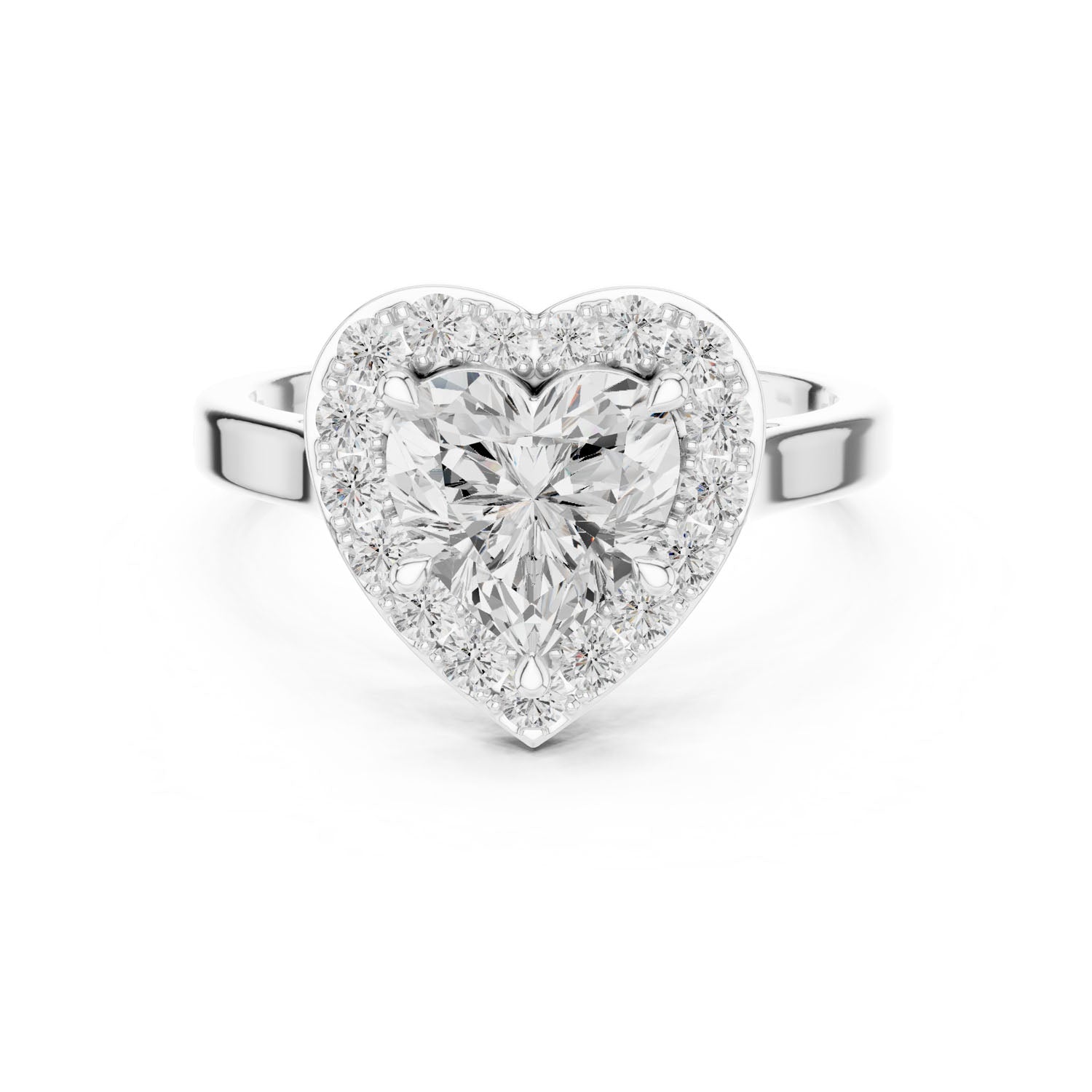 1.82 Ct. Heart Shape Diamond Halo Ring (DDLR-360)