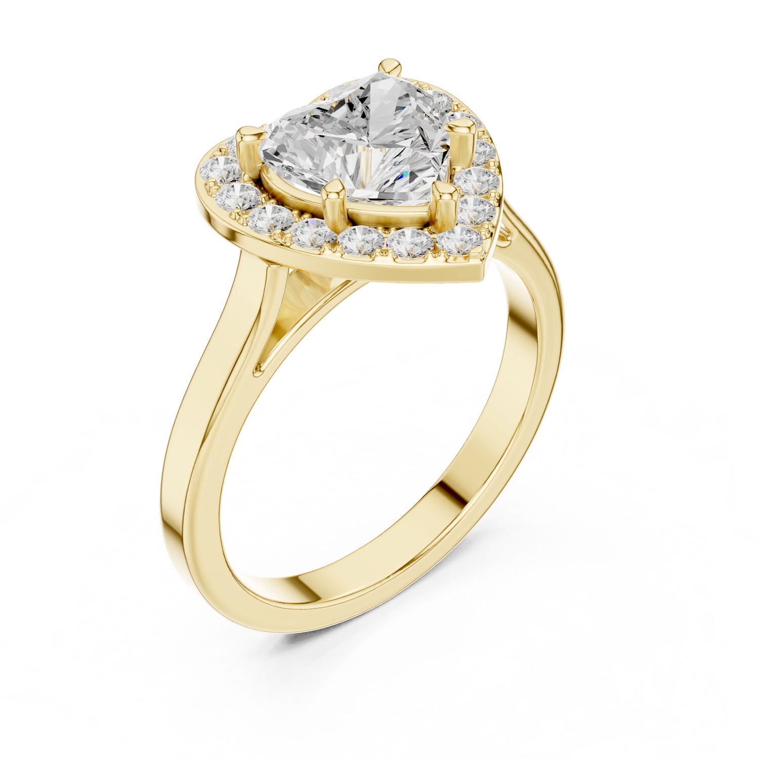 1.82 Ct. Heart Shape Diamond Halo Ring (DDLR-360)