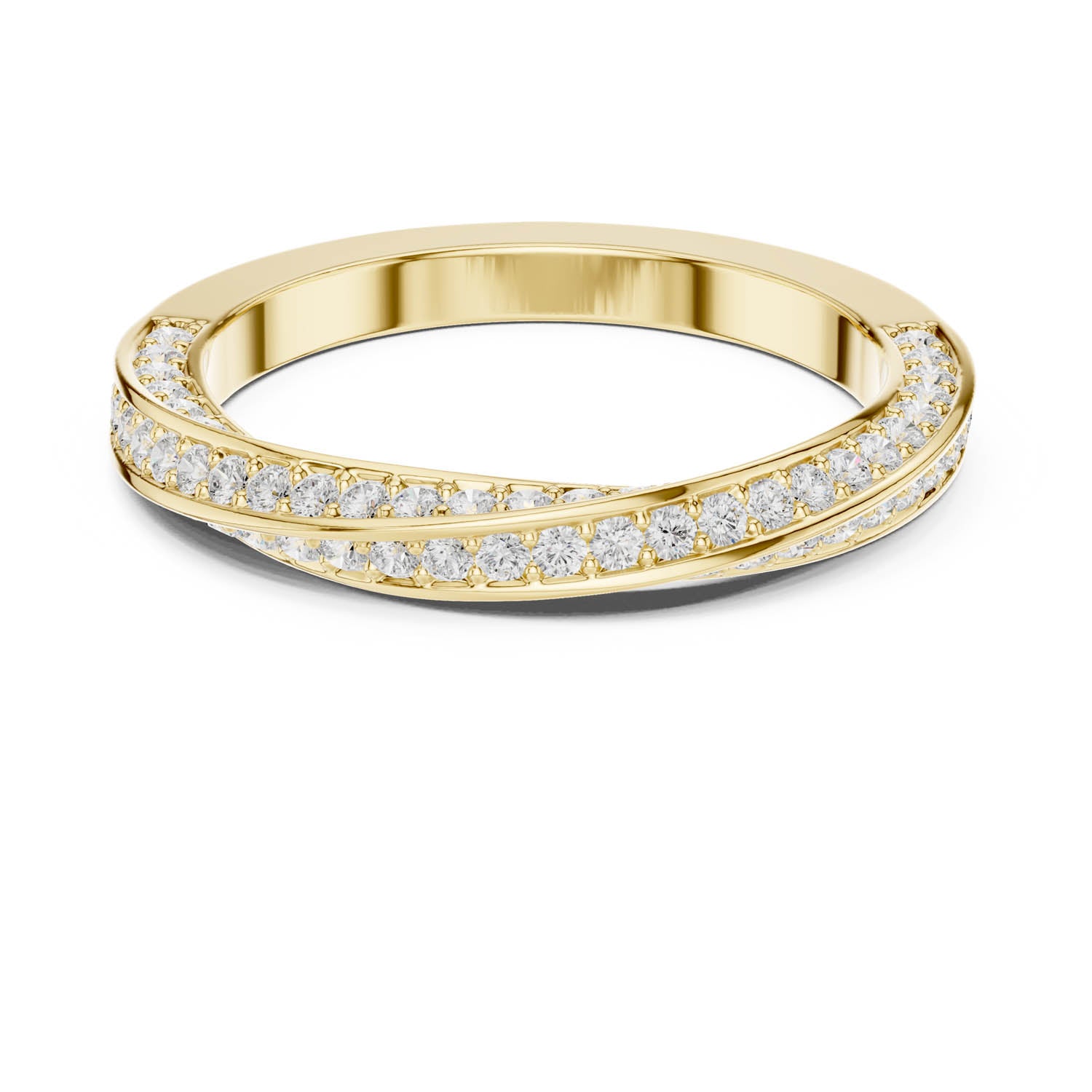 .72 Ct. Diamond Crisscross Wedding Band with Pavé Setting (DDLR-377) 11