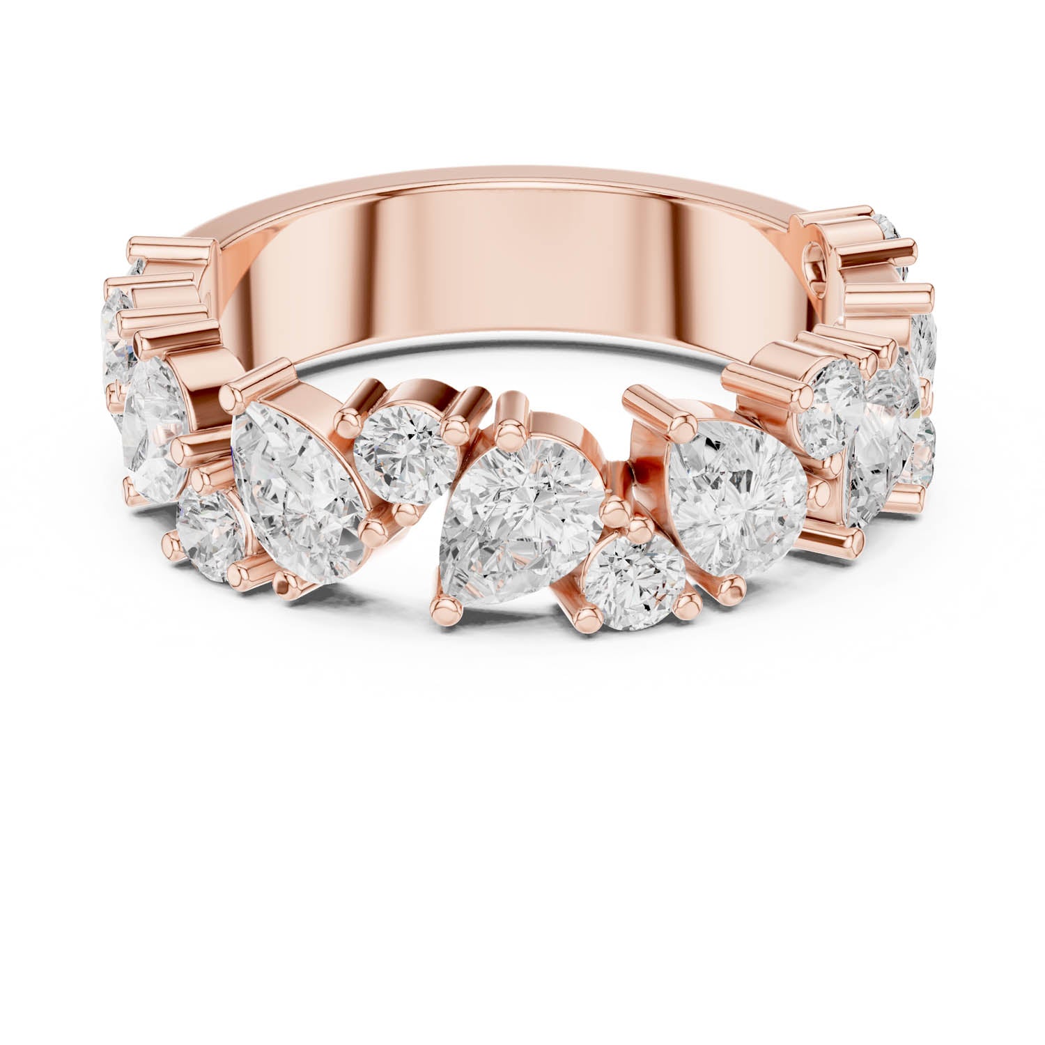 1.88 Ct. Mixed Shape Diamond Cluster Ring with Wide Band (DDLR-378) 11