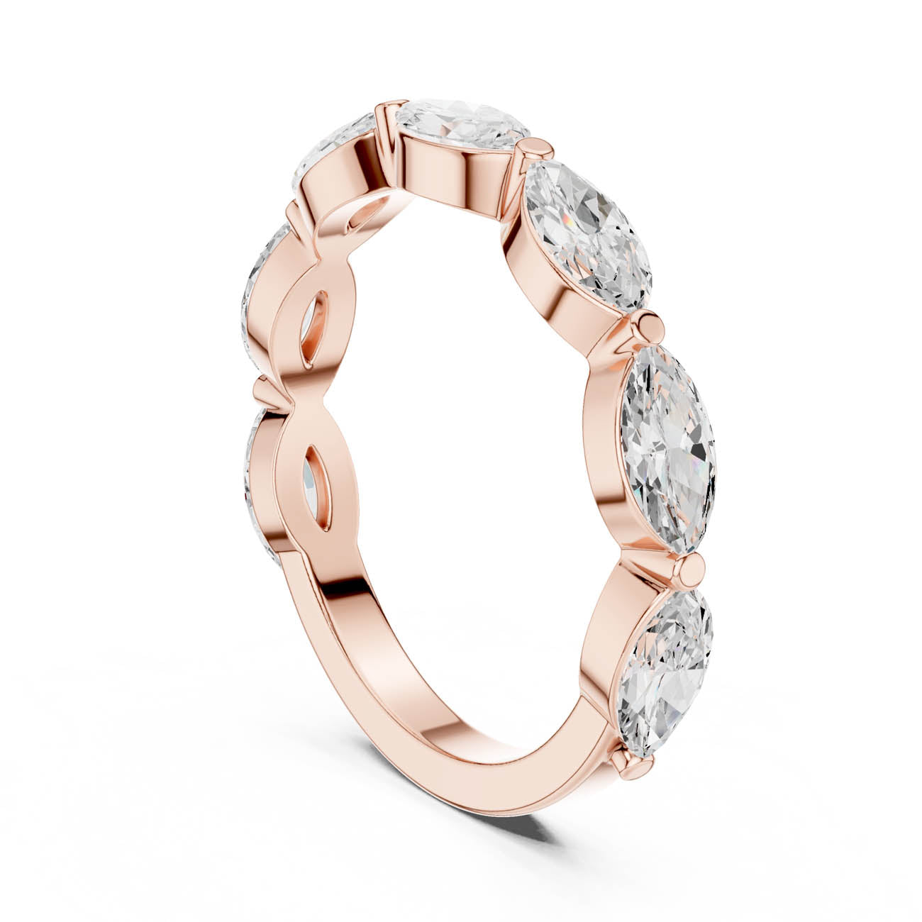 1.12 Ct. Marquise Diamond Half-Eternity Band (DDLR-379) 6
