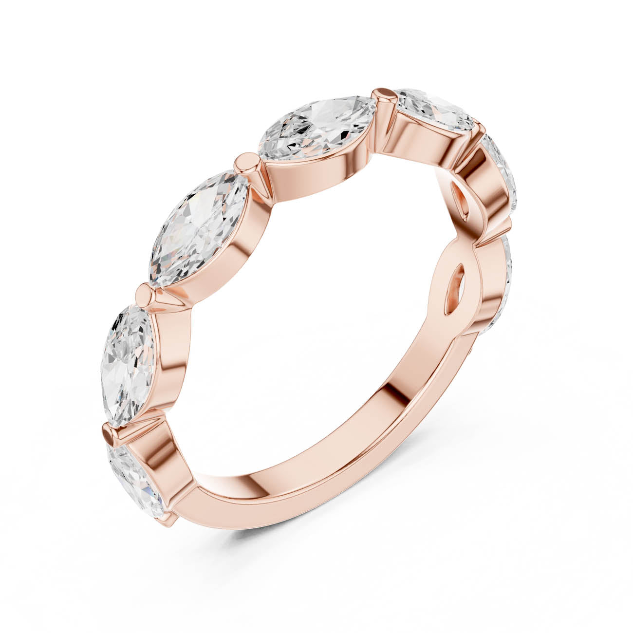 1.12 Ct. Marquise Diamond Half-Eternity Band (DDLR-379) 7