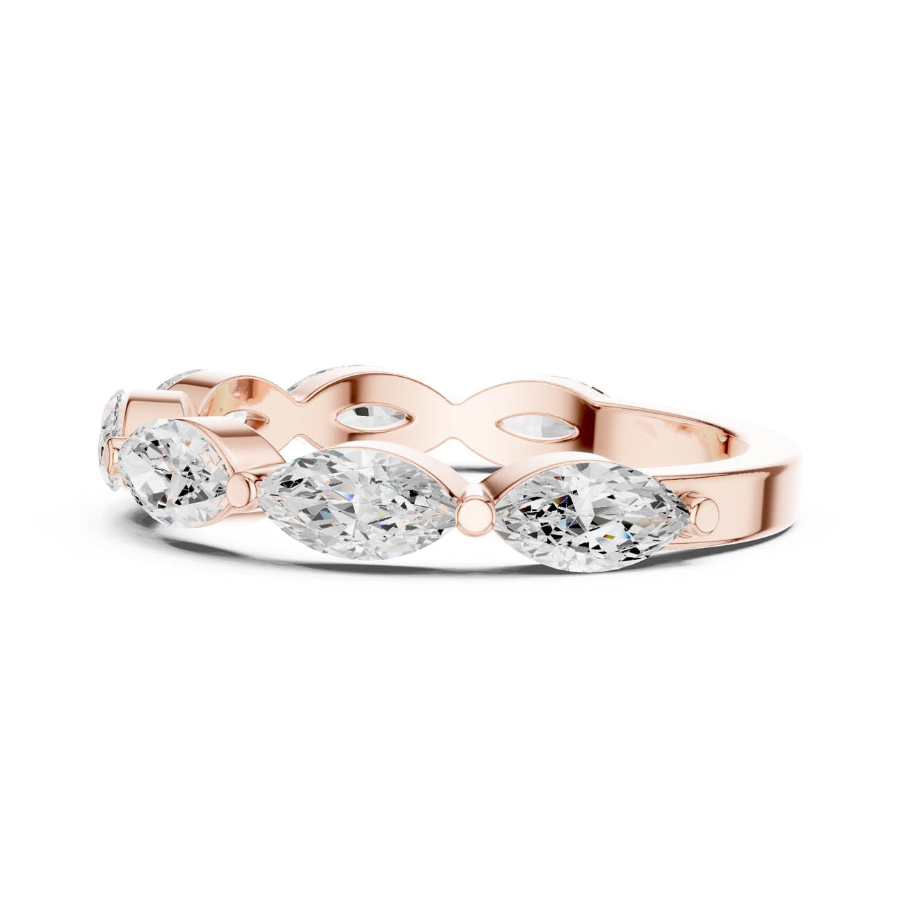 1.12 Ct. Marquise Diamond Half-Eternity Band (DDLR-379) 8