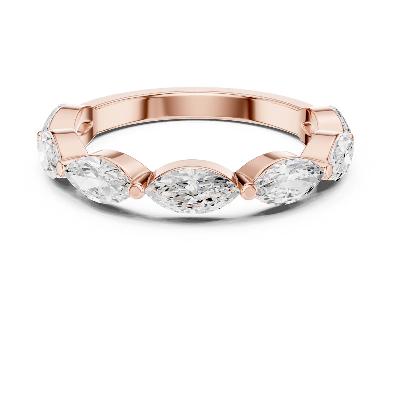1.12 Ct. Marquise Diamond Half-Eternity Band (DDLR-379) 9