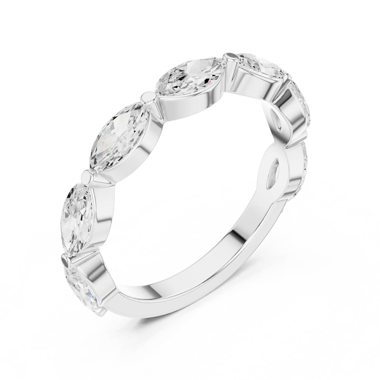 1.12 Ct. Marquise Diamond Half-Eternity Band (DDLR-379) 11